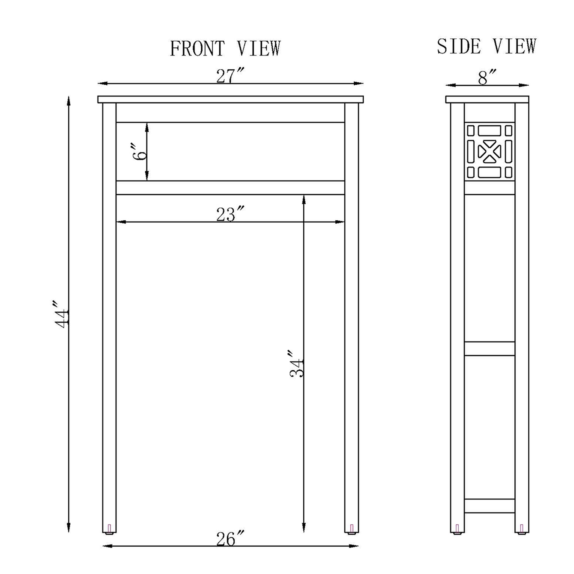 White Wood Adjustable Over-the-Toilet Storage Shelf