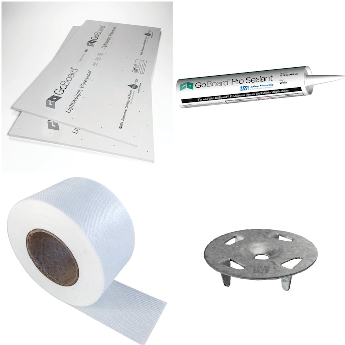 Johns Manville 0.47-in x 36-in x 60-in GOBOARD; Polyisocyanurate Backer Board Johns Manville 0.47-in x 36-in x 60-in GOBOARD; Polyisocyanurate Backer Board