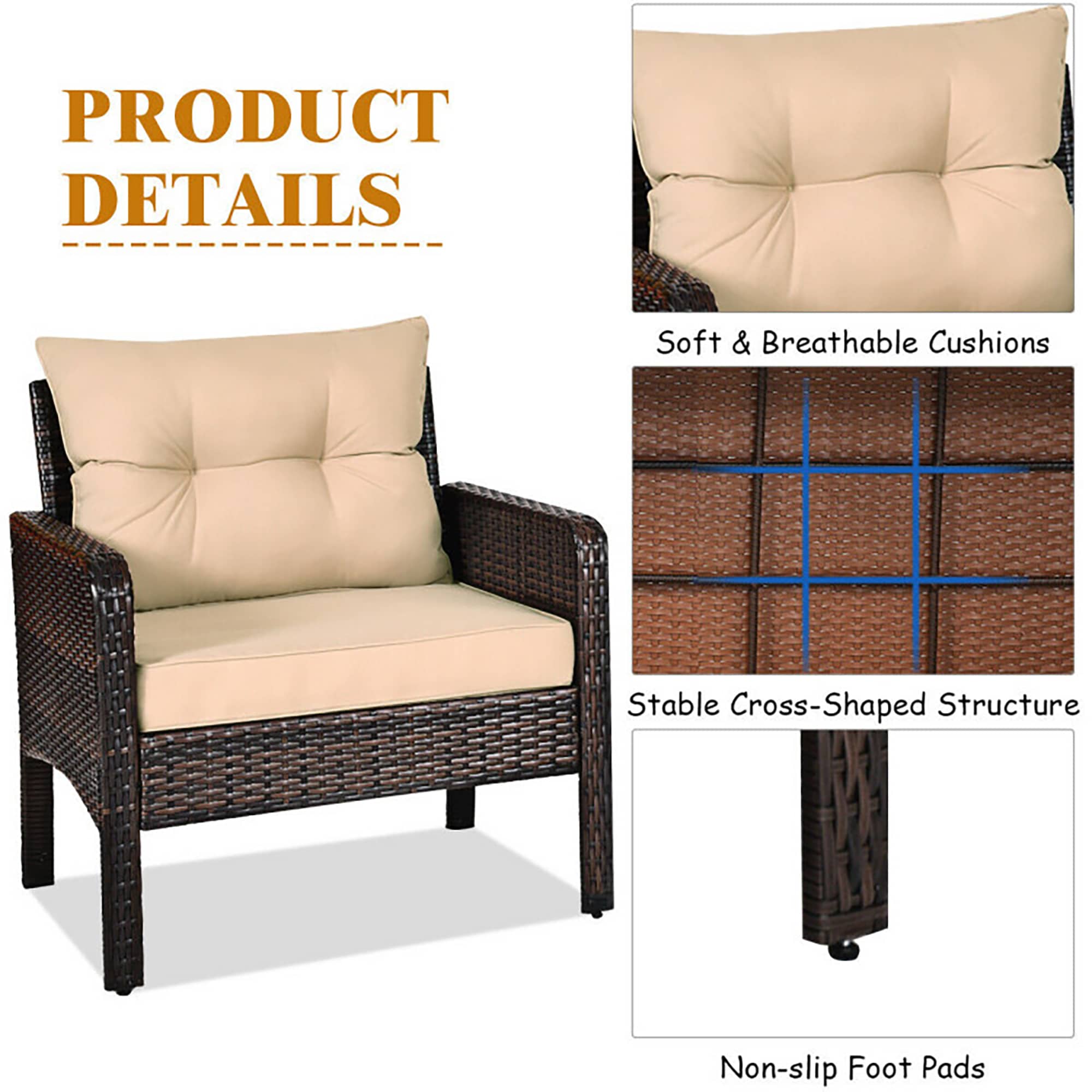 CASAINC CEW-HZ012SDDB18 Patio-Conversation-Sets - View #6
