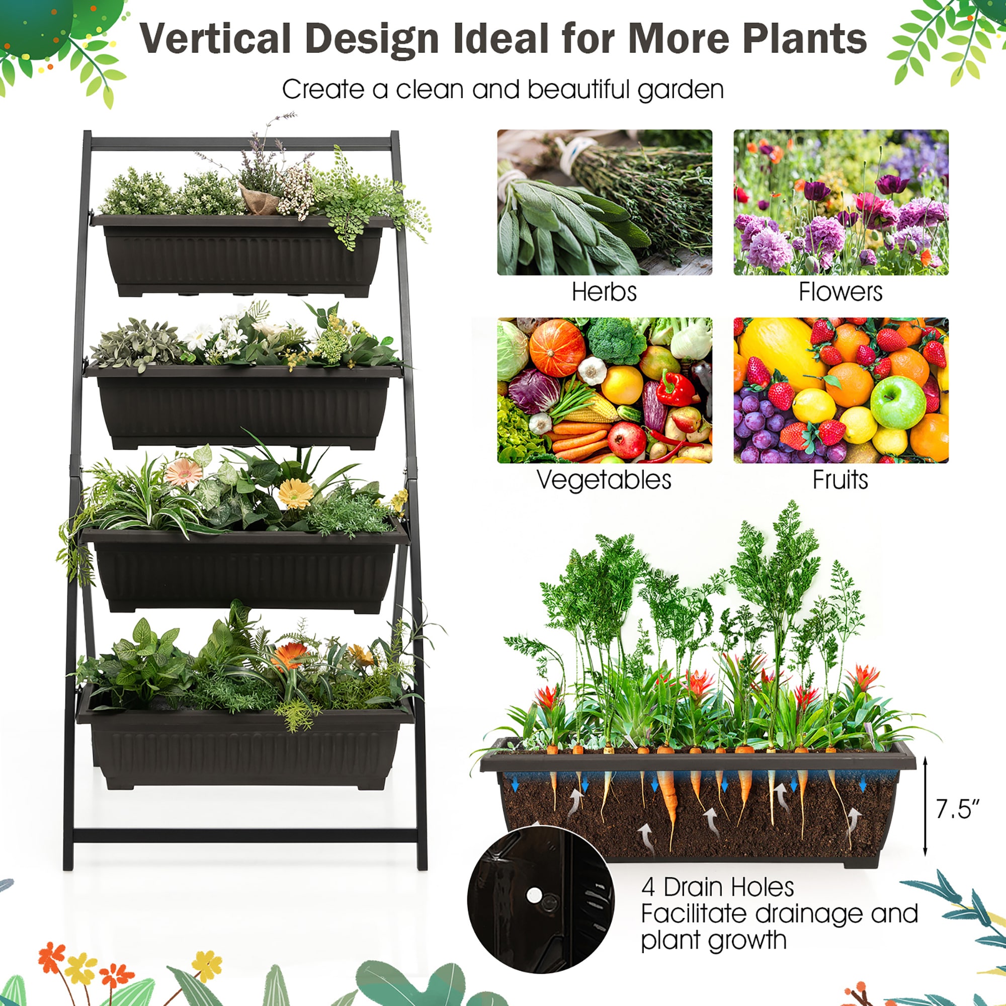 Costway LWS00603 Raised-Planter-Boxes - View #6