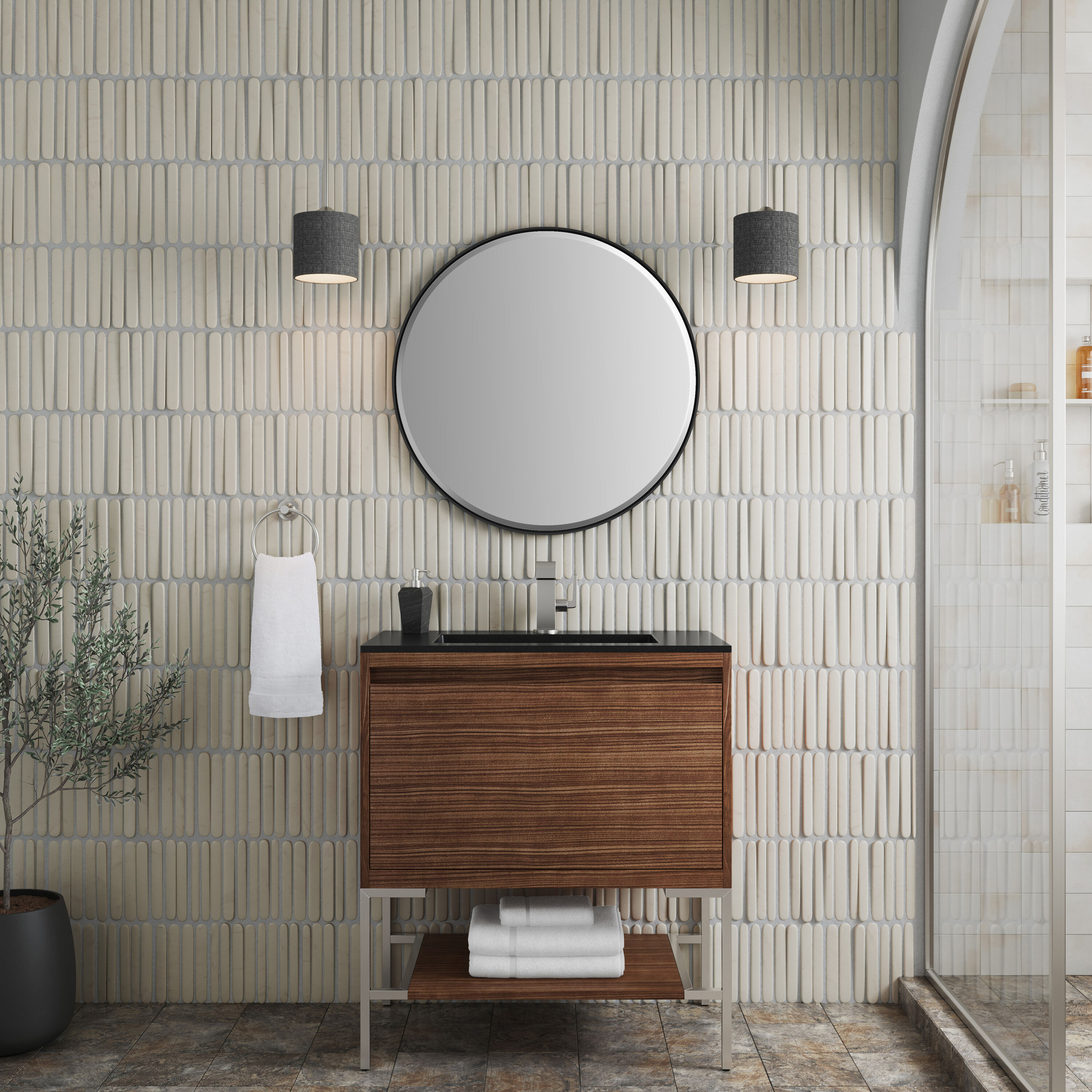James Martin Vanities 805-V31.5-W-BN-CH Bath-Vanity-Combo - View #3