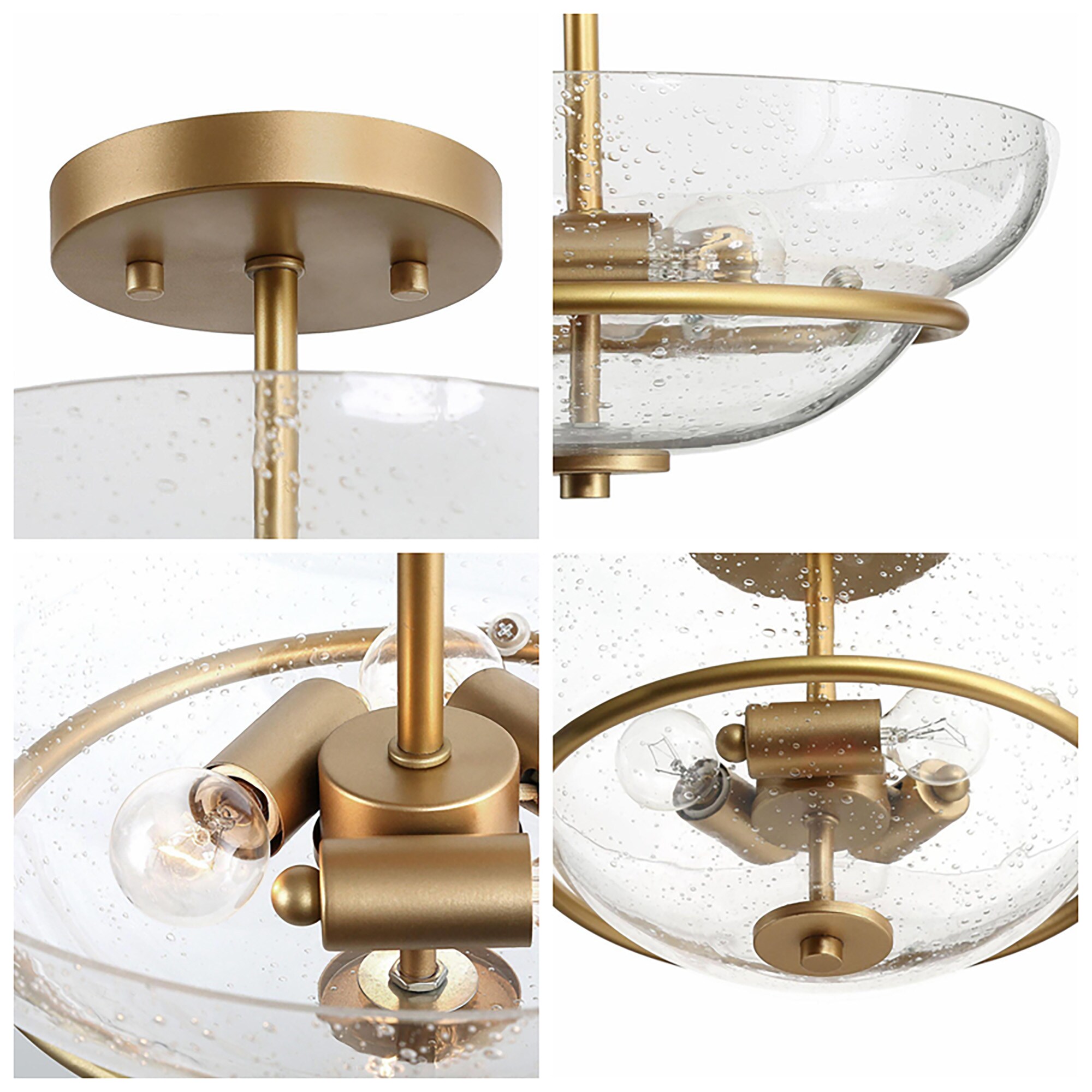 Origin 21 Shaye 6-Light 17-in Brushed Gold Semi-Flush mount light