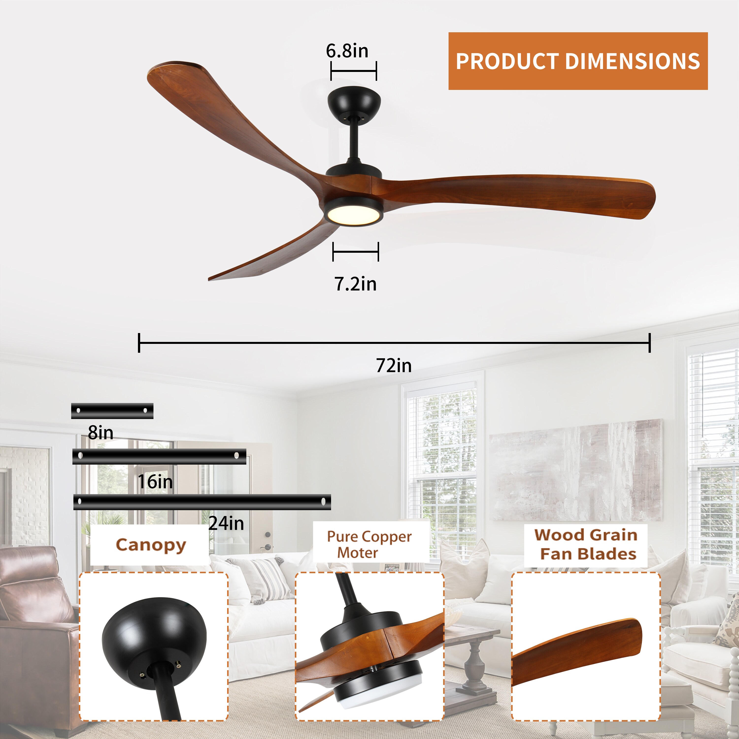 Duclsaty ZYS025 Ceiling-Fans - View #5