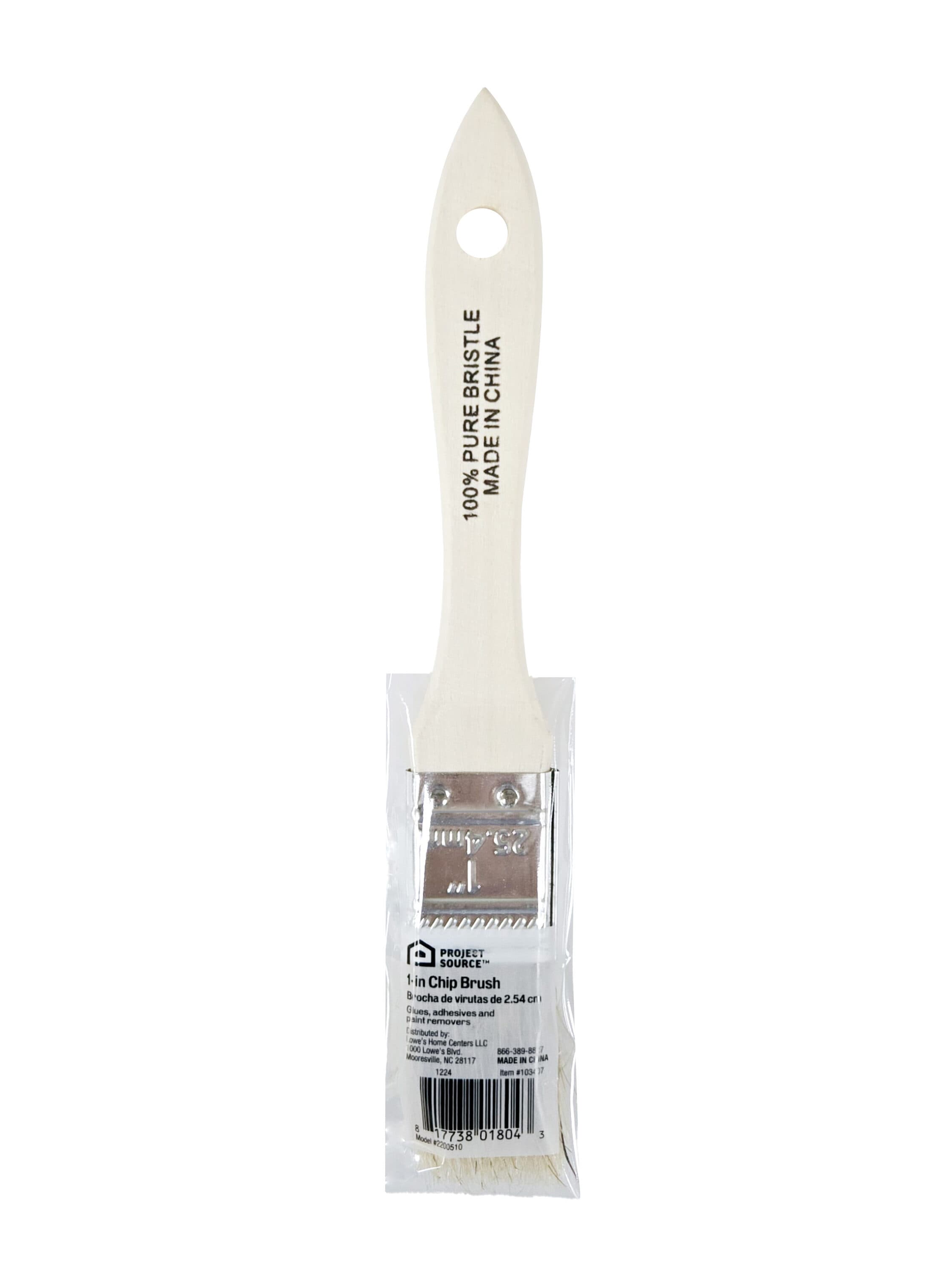 Project Source 2200510 1-in Natural bristle Flat Chip brush
