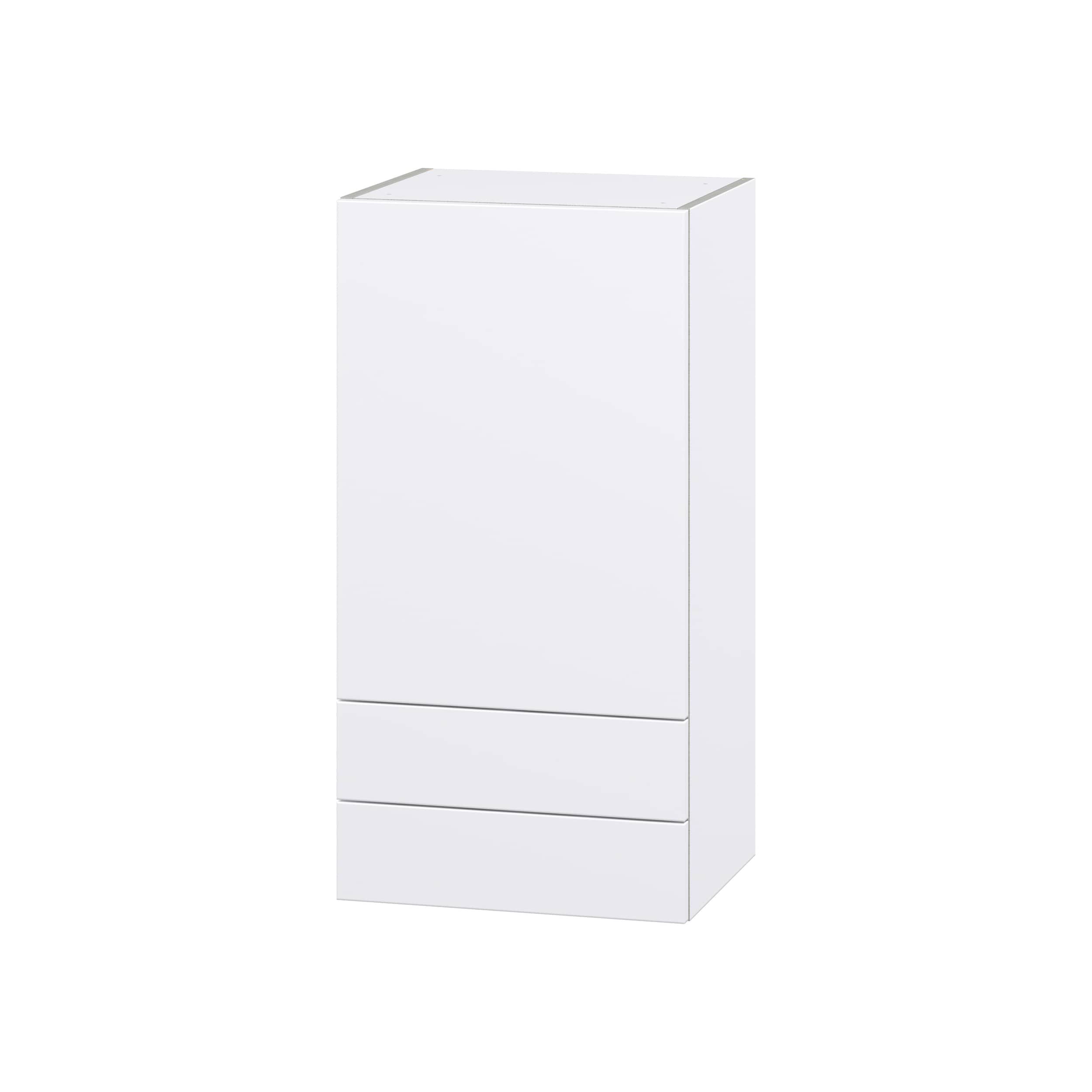 Hugo&Borg Lasalle 12-in W x 35-in H x 14-in D Bright White Slab Wall Fully Assembled Cabinet (Flat Panel Slab Door Style)