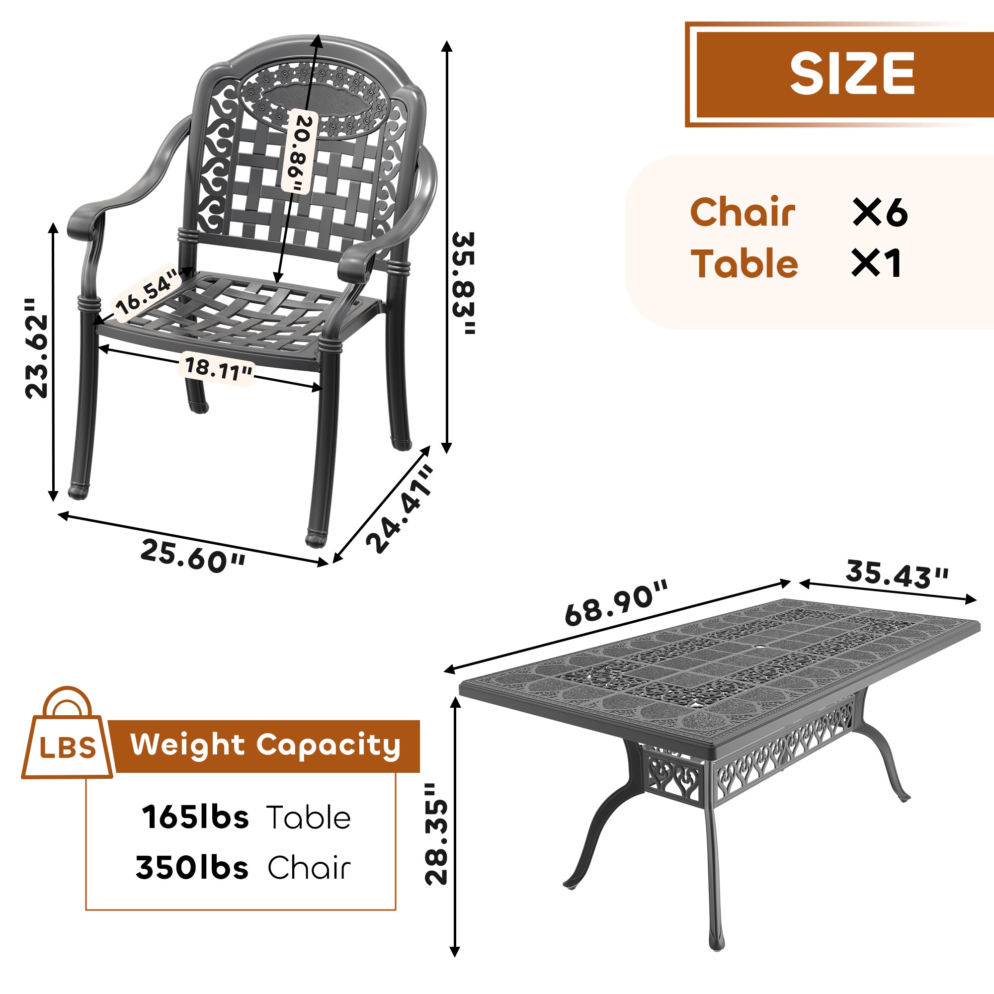 nicesure SLBK6012CZ6A1176RC Patio-Dining-Sets - View #9
