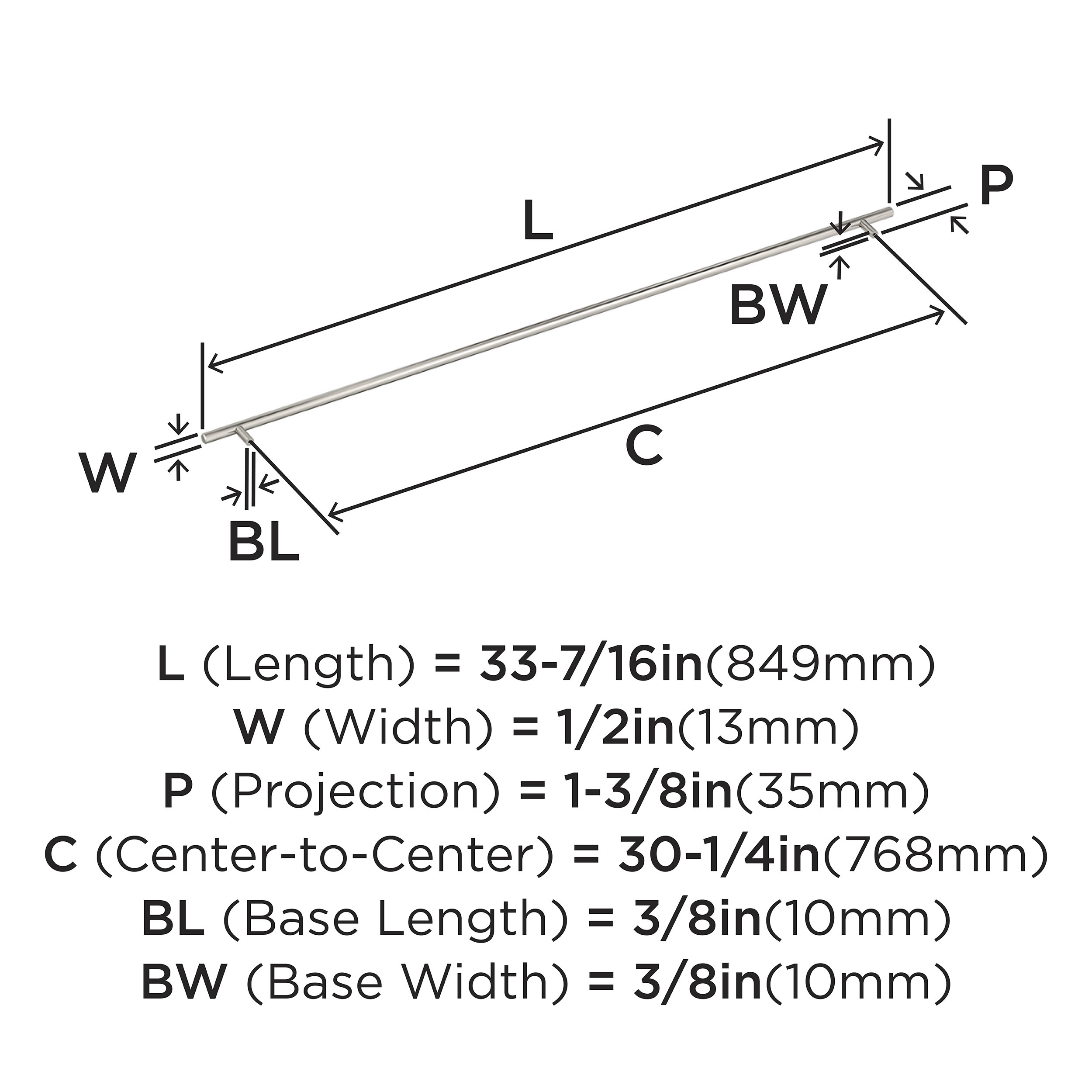 Amerock BP19019PN Cabinet-Pulls - View #3