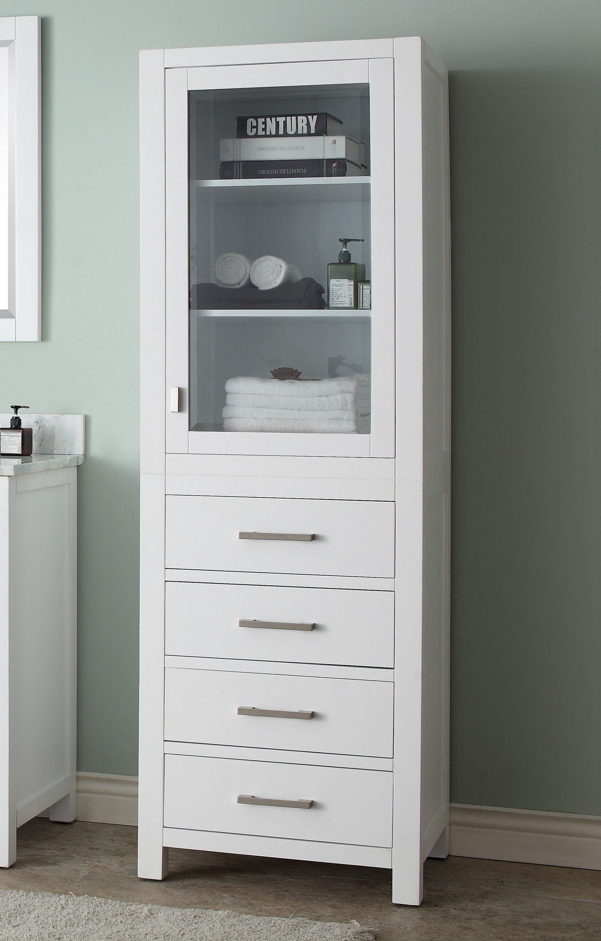 Avanity Modero 24 In X 71 In X 20 In White Wood Freestanding Soft Close