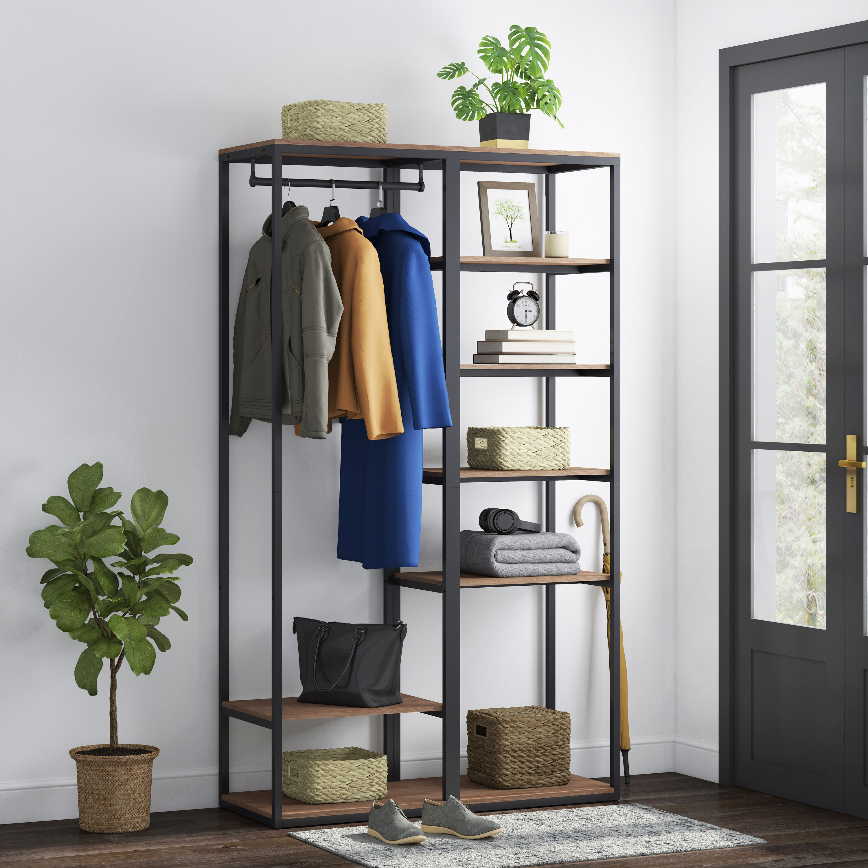 Style Selections Camryn 36-in W x 18-in D Brown Solid Shelving Wood Closet Shelf | LWUSTCA