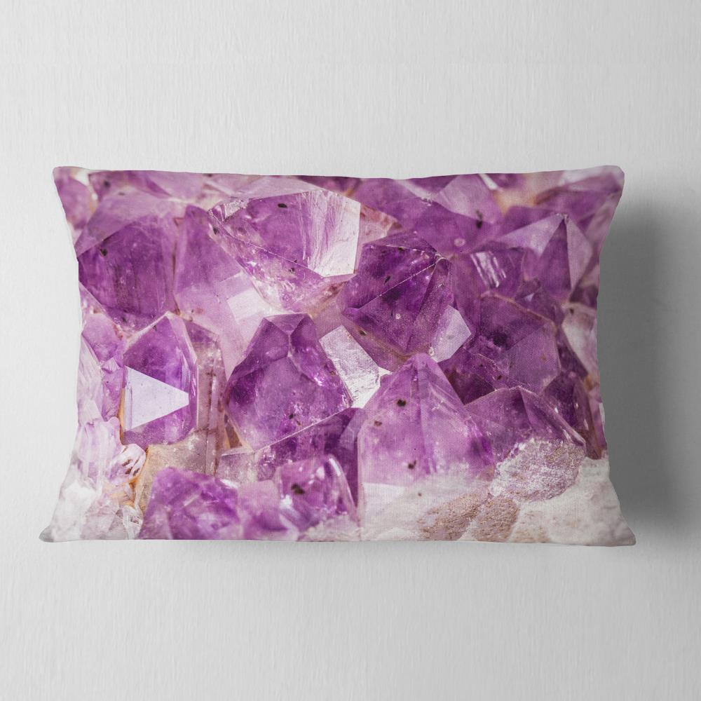 Designart CU14372-12-20 12-in x 20-in Purple Indoor Decorative Pillow