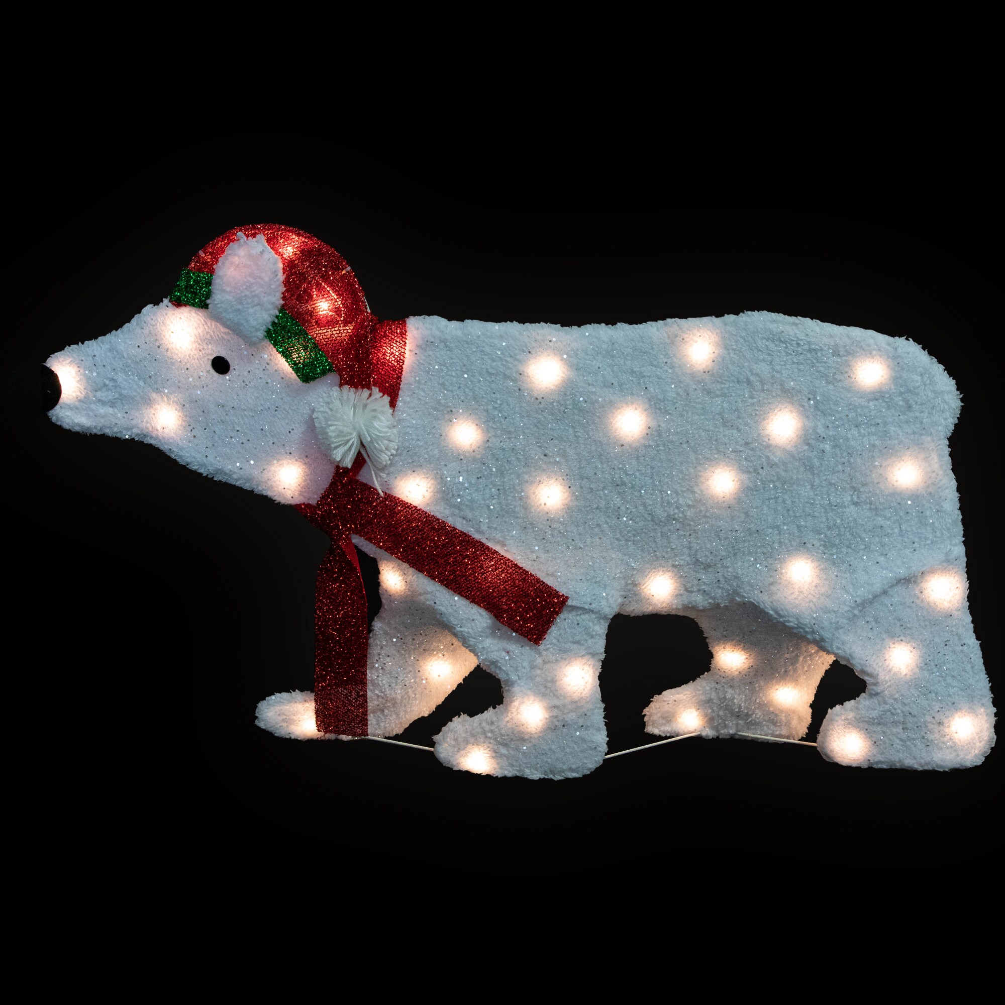 Northlight 19.25-in Polar Bear Light Display with Clear Incandescent ...