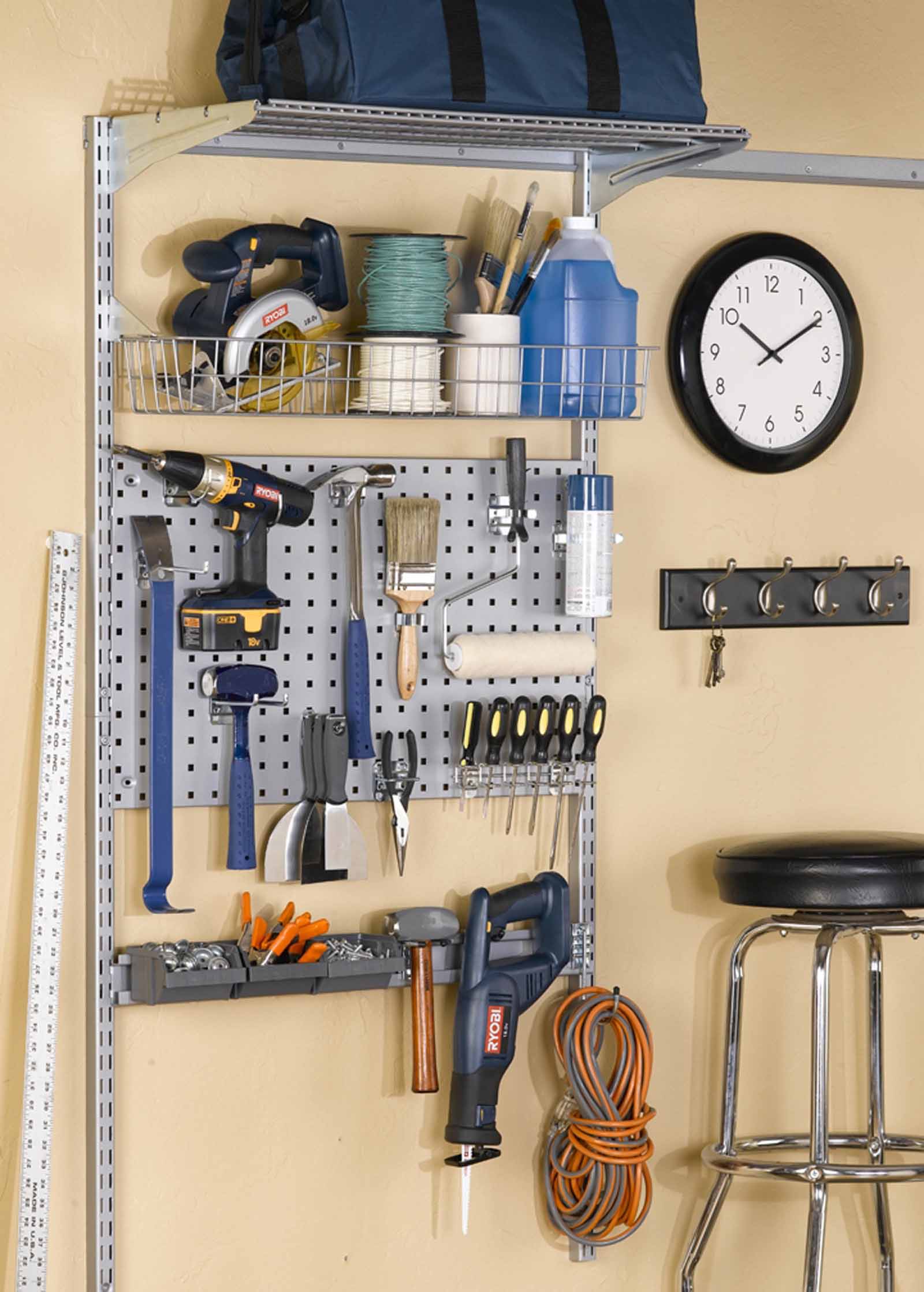 Triton Products Triton Products 25-Piece Steel Pegboard in Gray (33-in ...