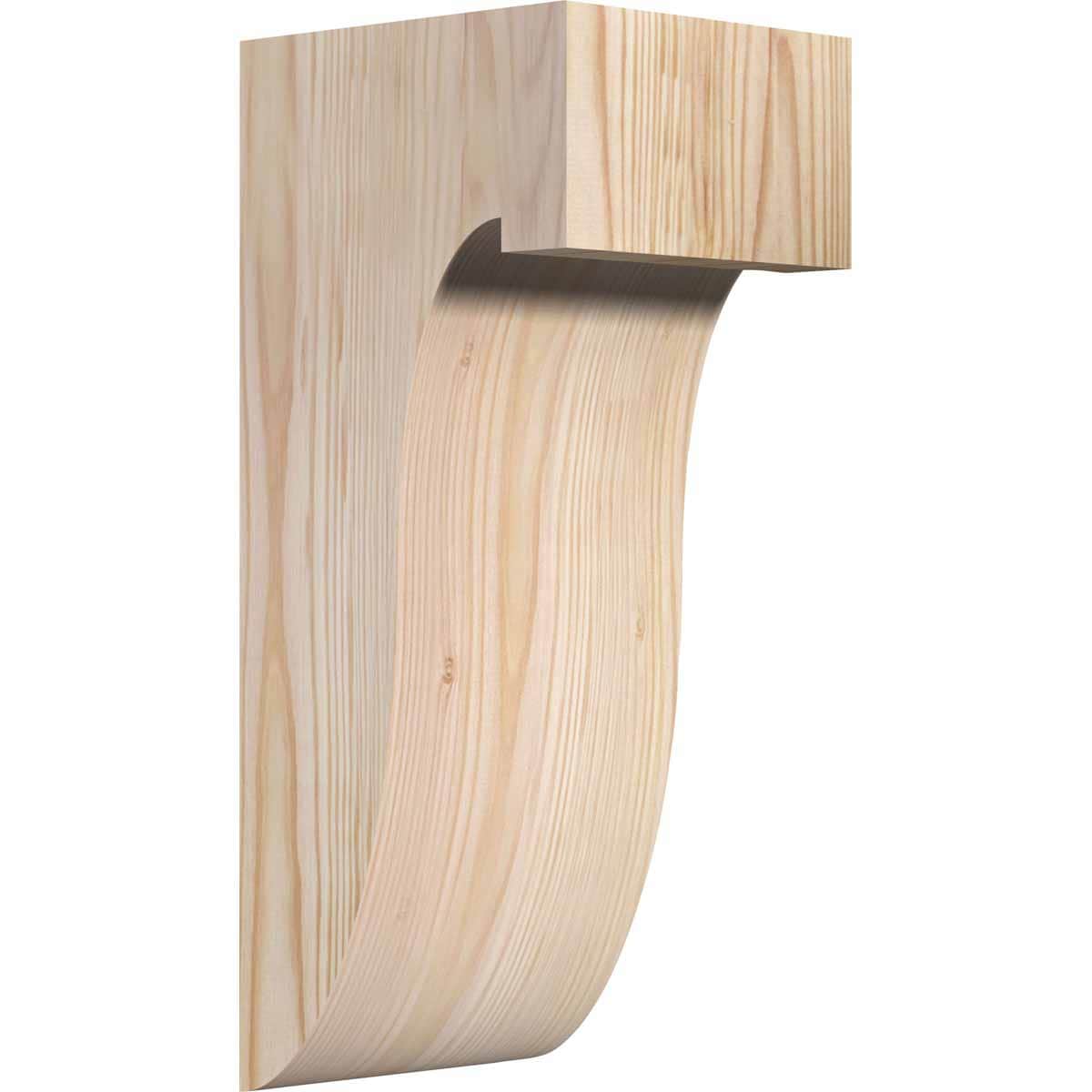 Ekena Millwork COR06X06X14DEL00SDF 5.5-in x 6-in x 14-in Del monte Unfinished Douglas fir Wood Paintable/Stainable Corbel