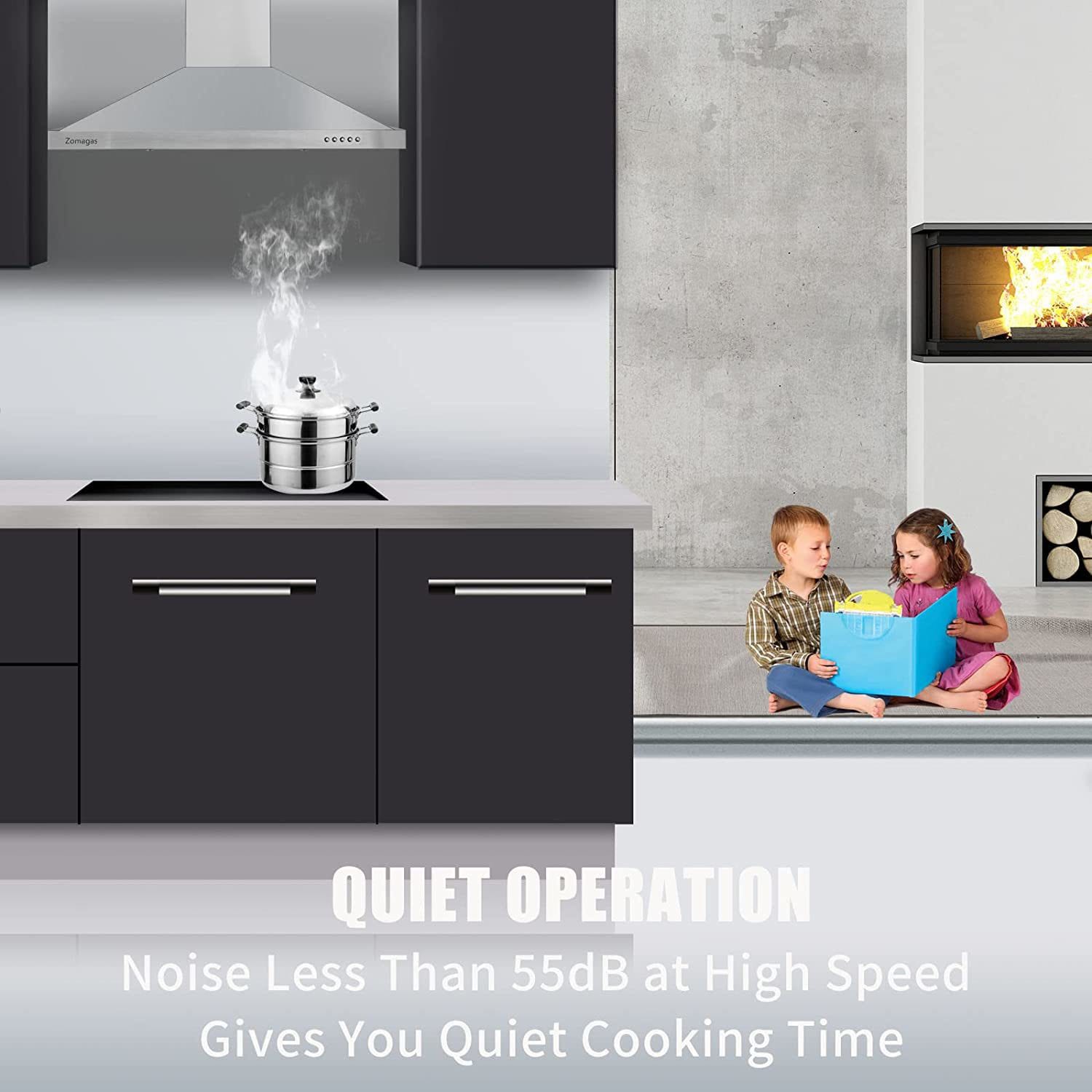 Damerin T11244 Wall-Mounted-Range-Hoods - View #9