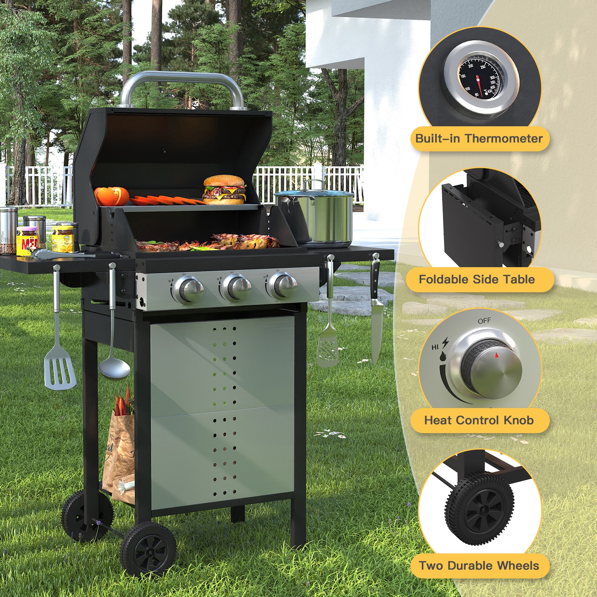 Lycvki CP11 Gas-Grill-Cookgrates-Warmracks - View #8
