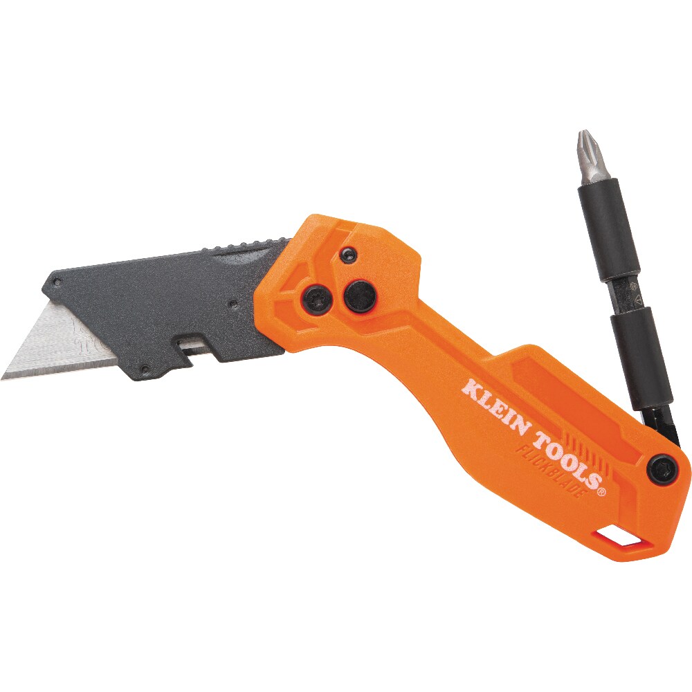 Klein Tools Folding Utility Knife with Driver 3/4-in 1-Blade Folding Utility Knife