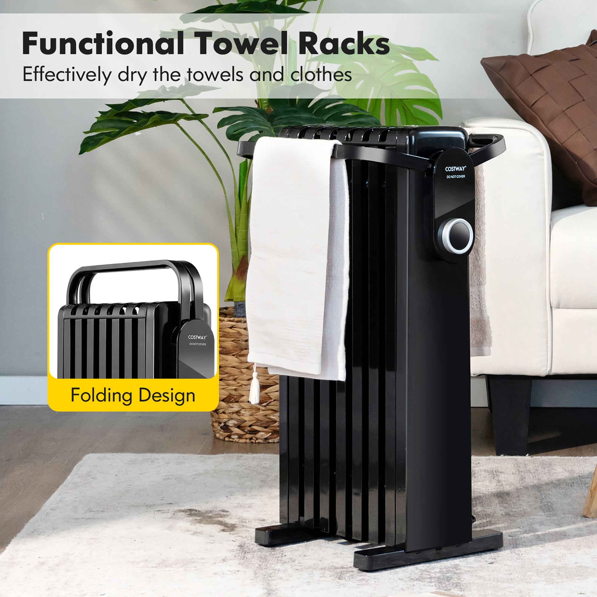 Goplus ES10201US-BK Portable-Electric-Heat - View #6