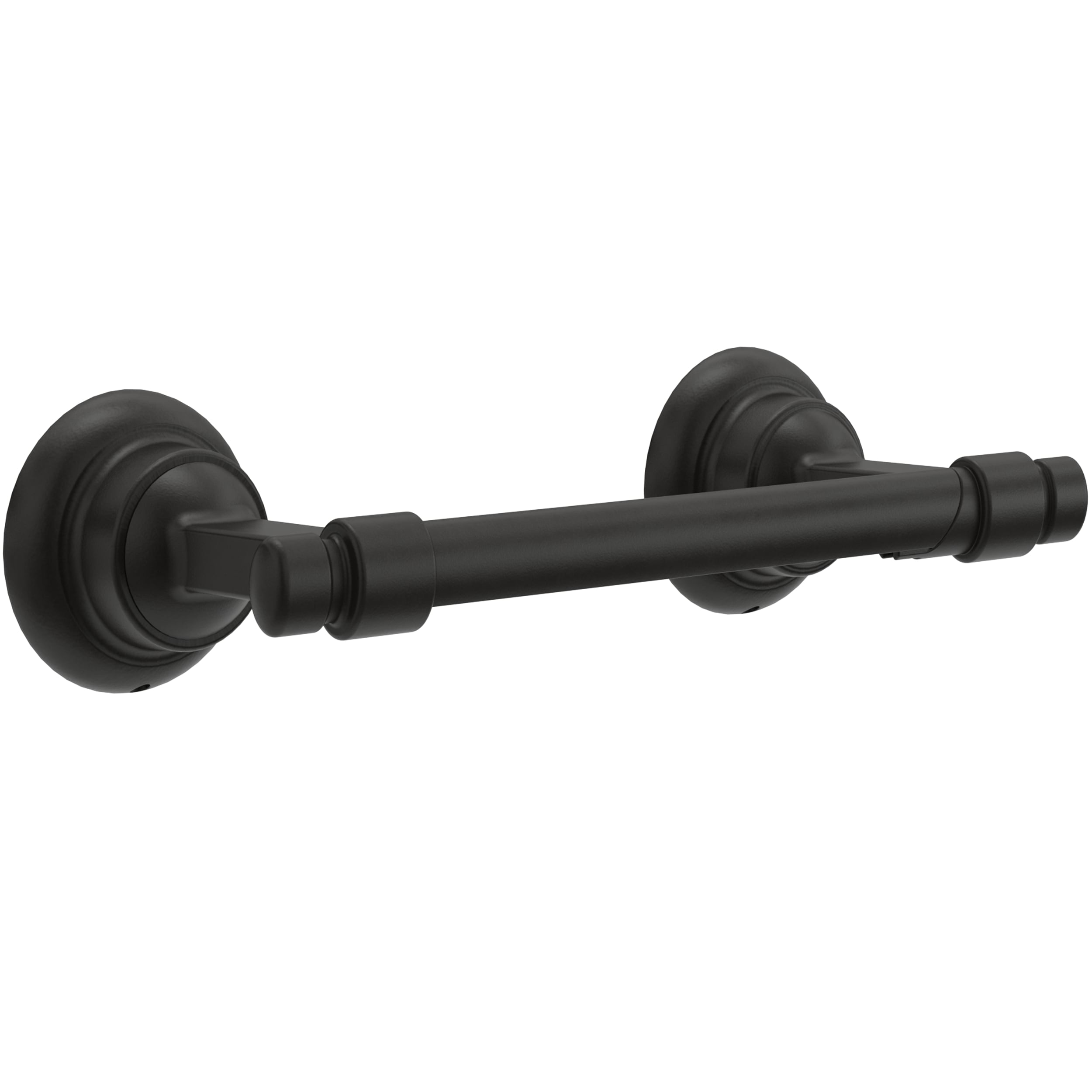 Delta Kahn Matte Black Wall mount Pivot Toilet Paper Holder 1 -Rolls