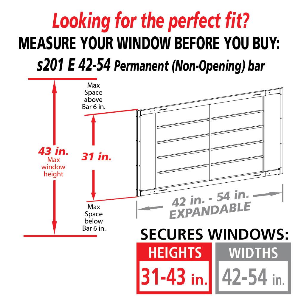 Mr. Goodbar S201 E 42-54 Window-Security-Bars - View #2