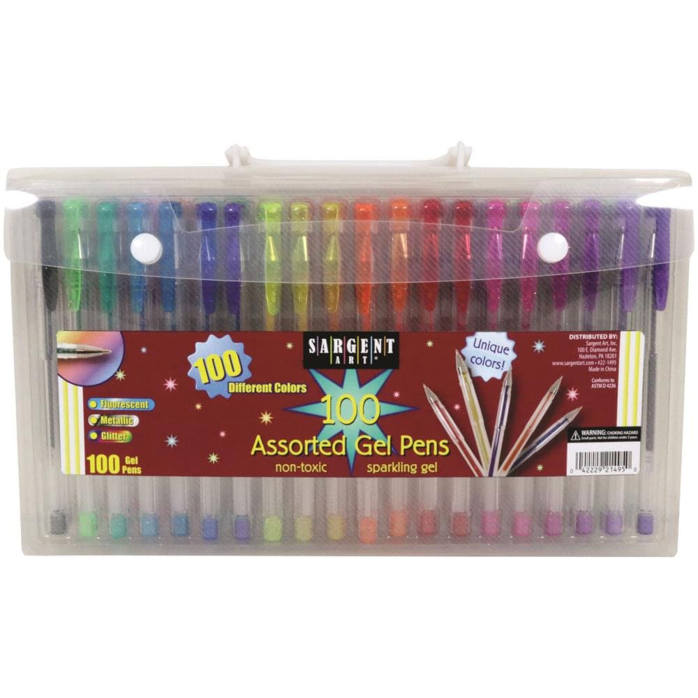Sargent Art Gel Pens In Case with Handle, 100ct at