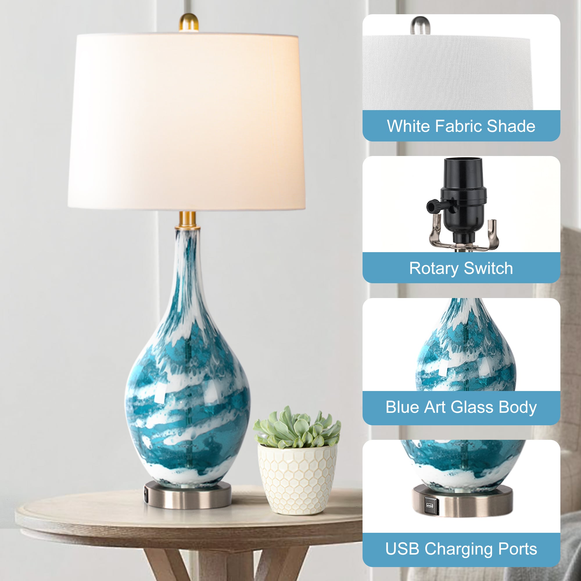 Maxax T19-BU Table-Lamps - View #6