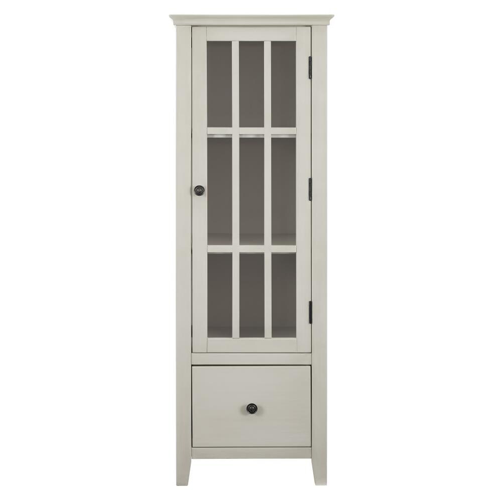 Linon LG117WHT01U Largo White Transitional Hardwood Media Cabinet