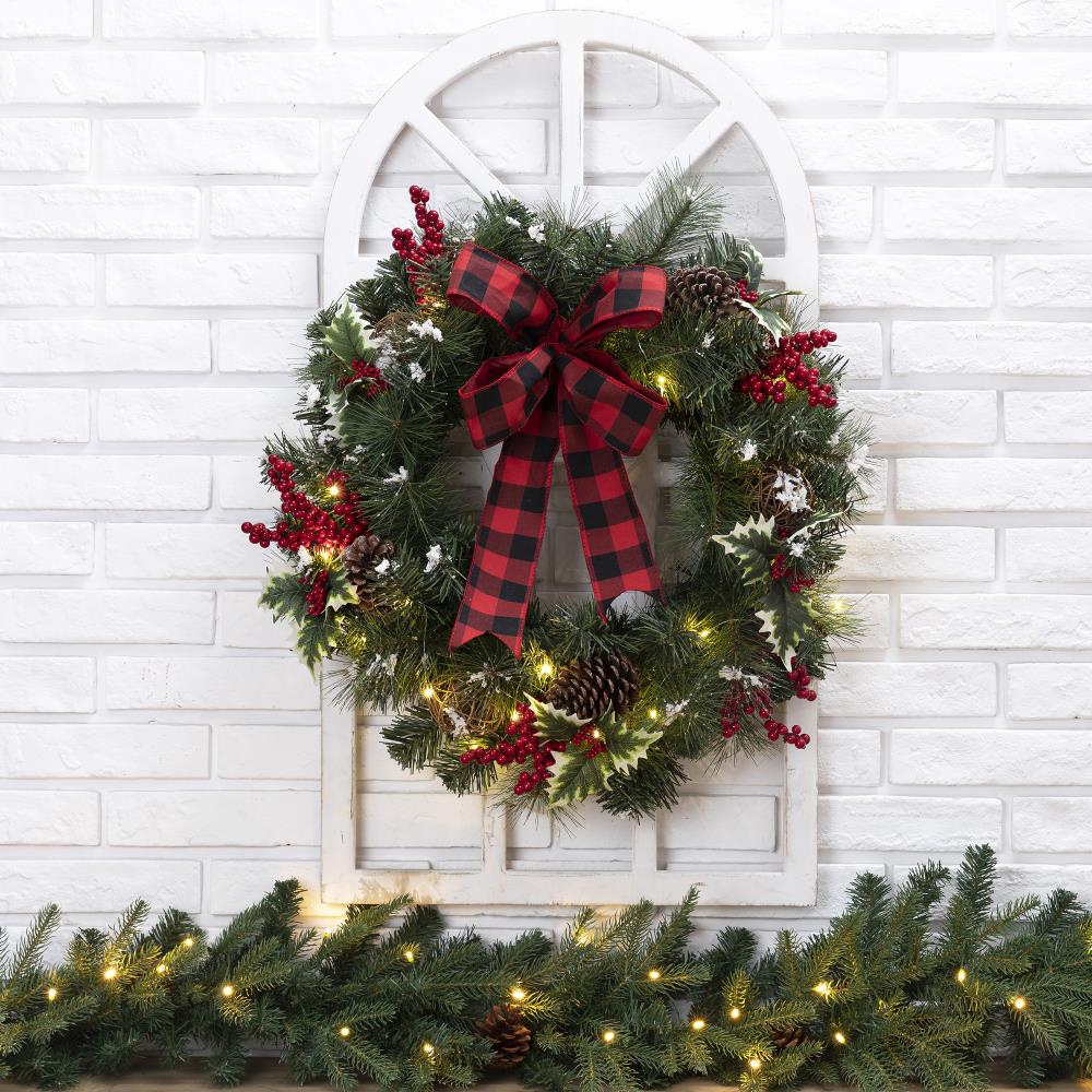 Glitzhome 2005500045 Artificial-Christmas-Wreaths - View #8