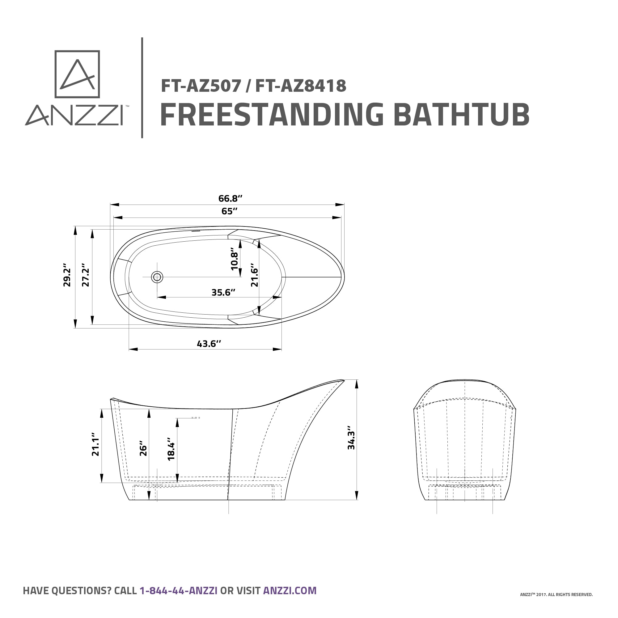ANZZI FT-AZ8418 bathtubs - View #2