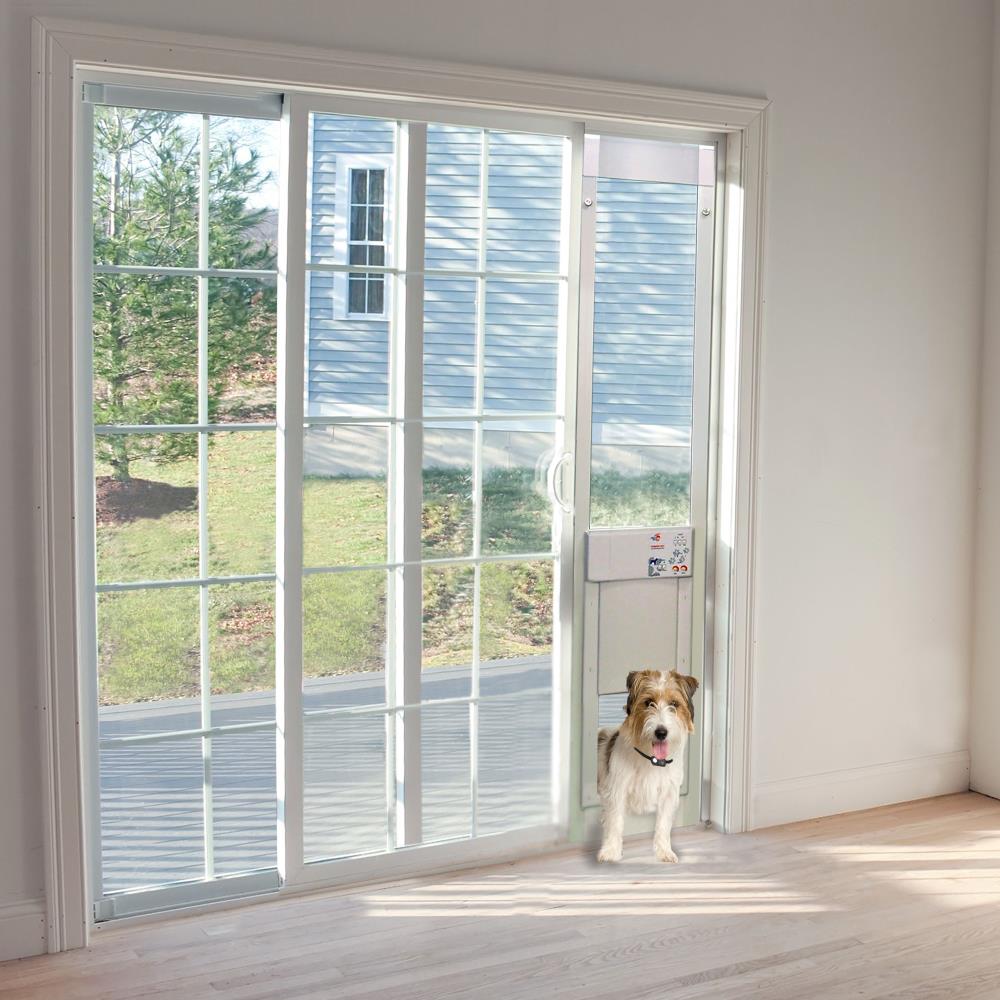 High Tech Pet 18.5 in x 81.25 in White Composite Sliding Door at