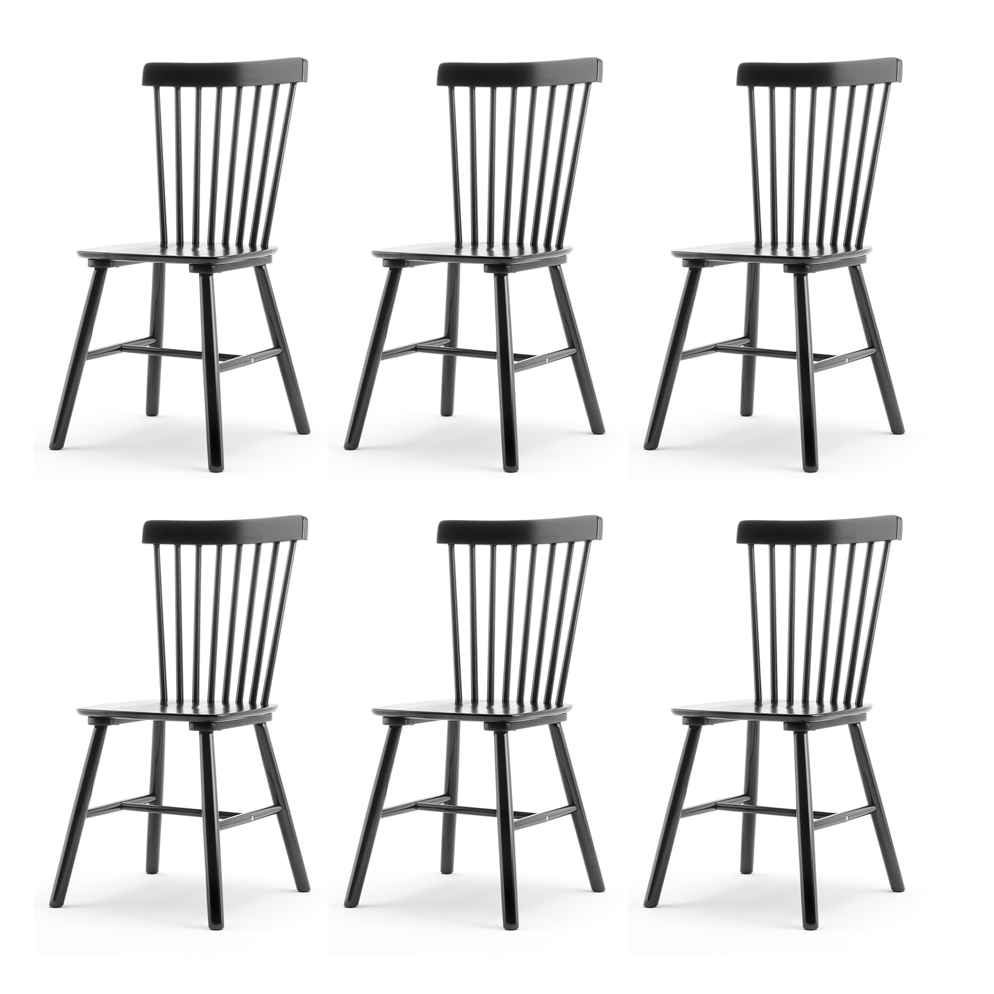 LUE BONA Set of 6 Traditional Dining Side Chair (Wood Frame)