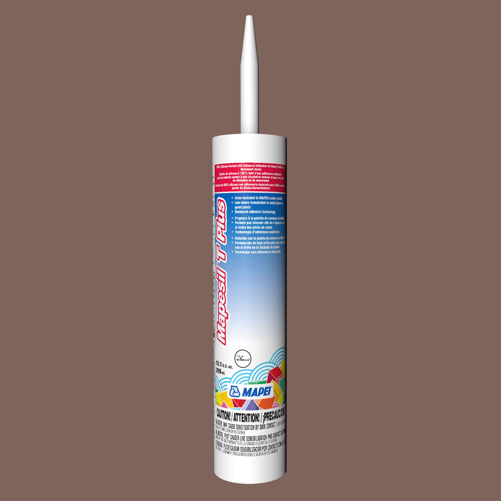 MAPEI 3BU522641 Mapesil T Plus 10.1-oz Tile & grout Nutmeg #5226 Silicone Caulk