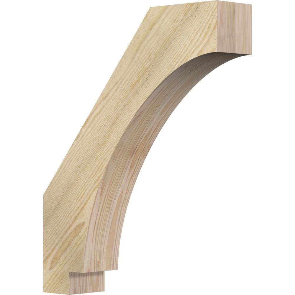 Ekena Millwork BRC04X18X22IMP00RDF 4-in x 18-in x 22-in Douglas Fir Unfinished Wood Imperial Rough Sawn Knee Brace