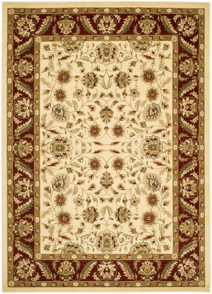 Safavieh LNH215A-6 Lyndhurst Andre 6 x 9 (ft) Loomed Polypropylene Ivory/Red Rectangular Indoor Floral/Botanical Oriental Area rug