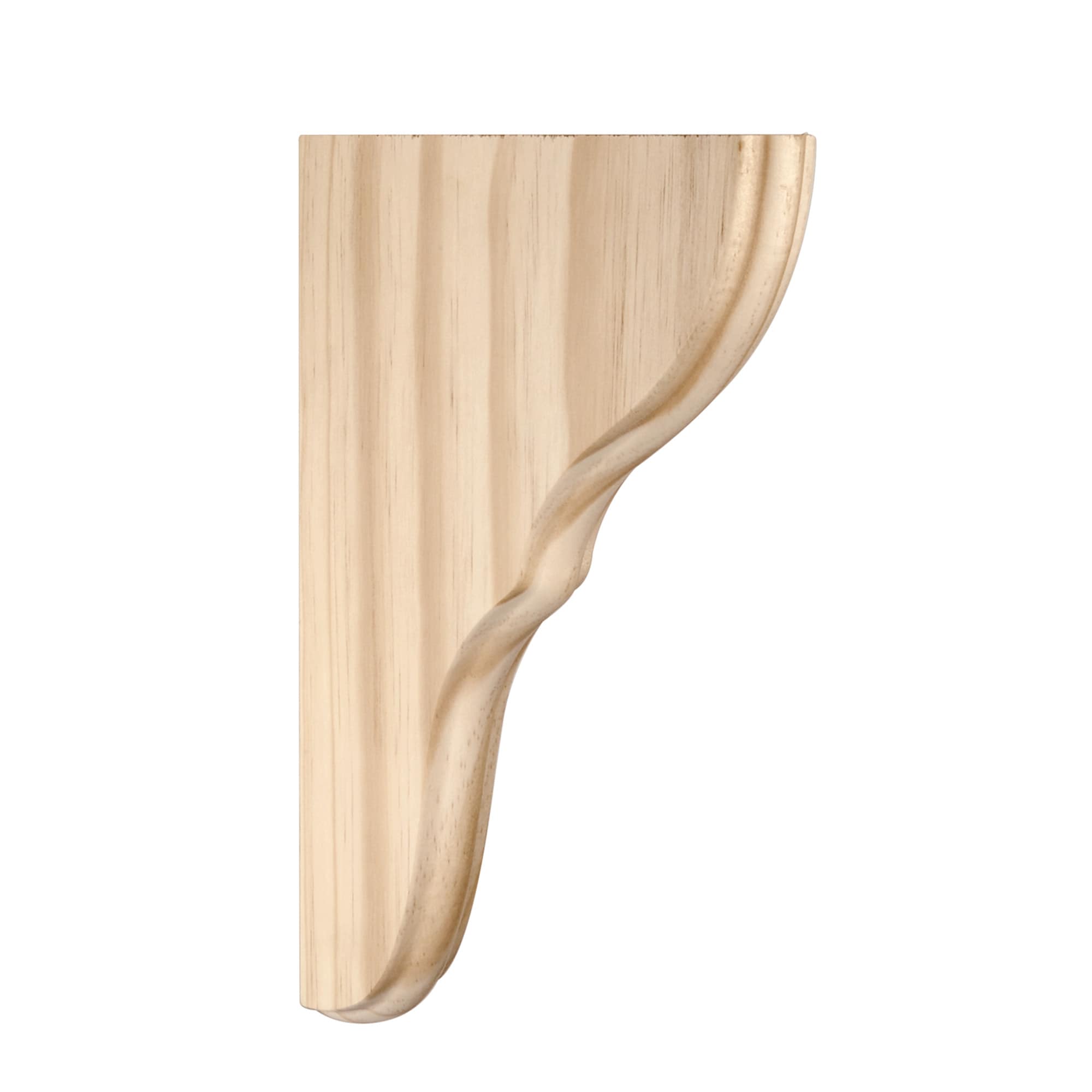 Waddell 357 1.25-in x 7-in x 11-in Pine Corbel Unfinished Pine Wood Paintable/Stainable Corbel