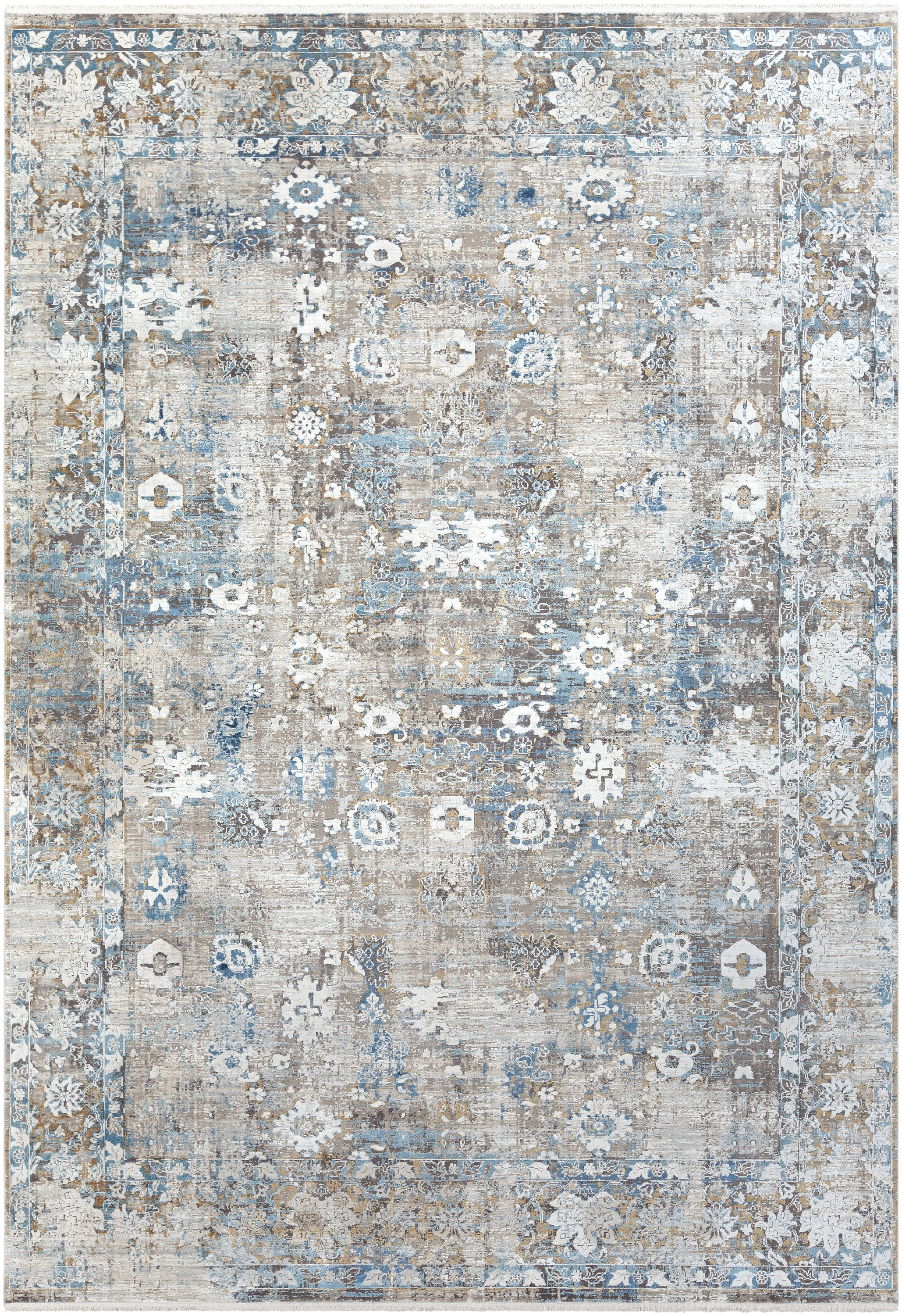 Surya SOR2307-76112 Solar 8 X 11 (ft) Sky Blue Indoor Medallion Oriental Area Rug