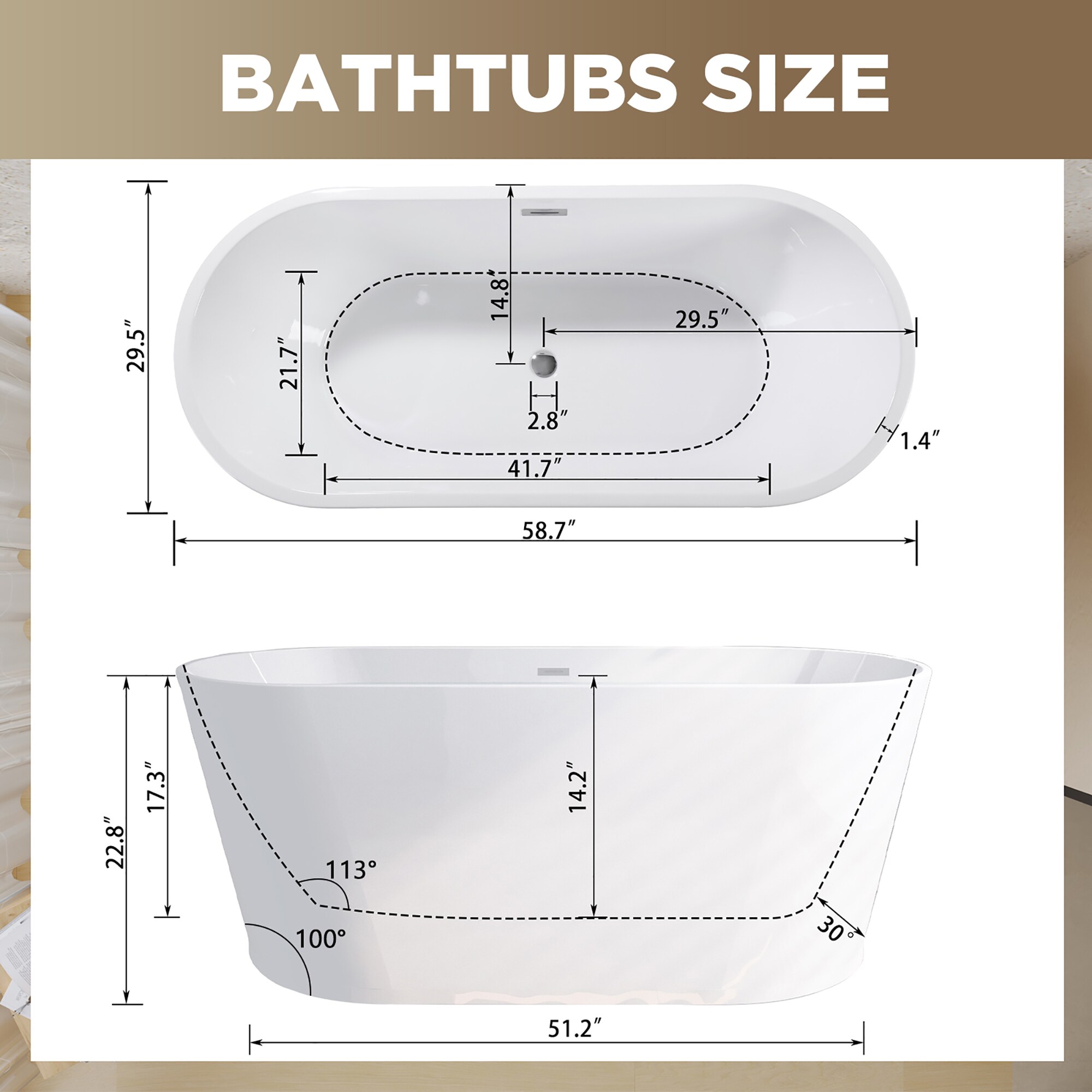 CASAINC CV-WBT22 bathtubs - View #8