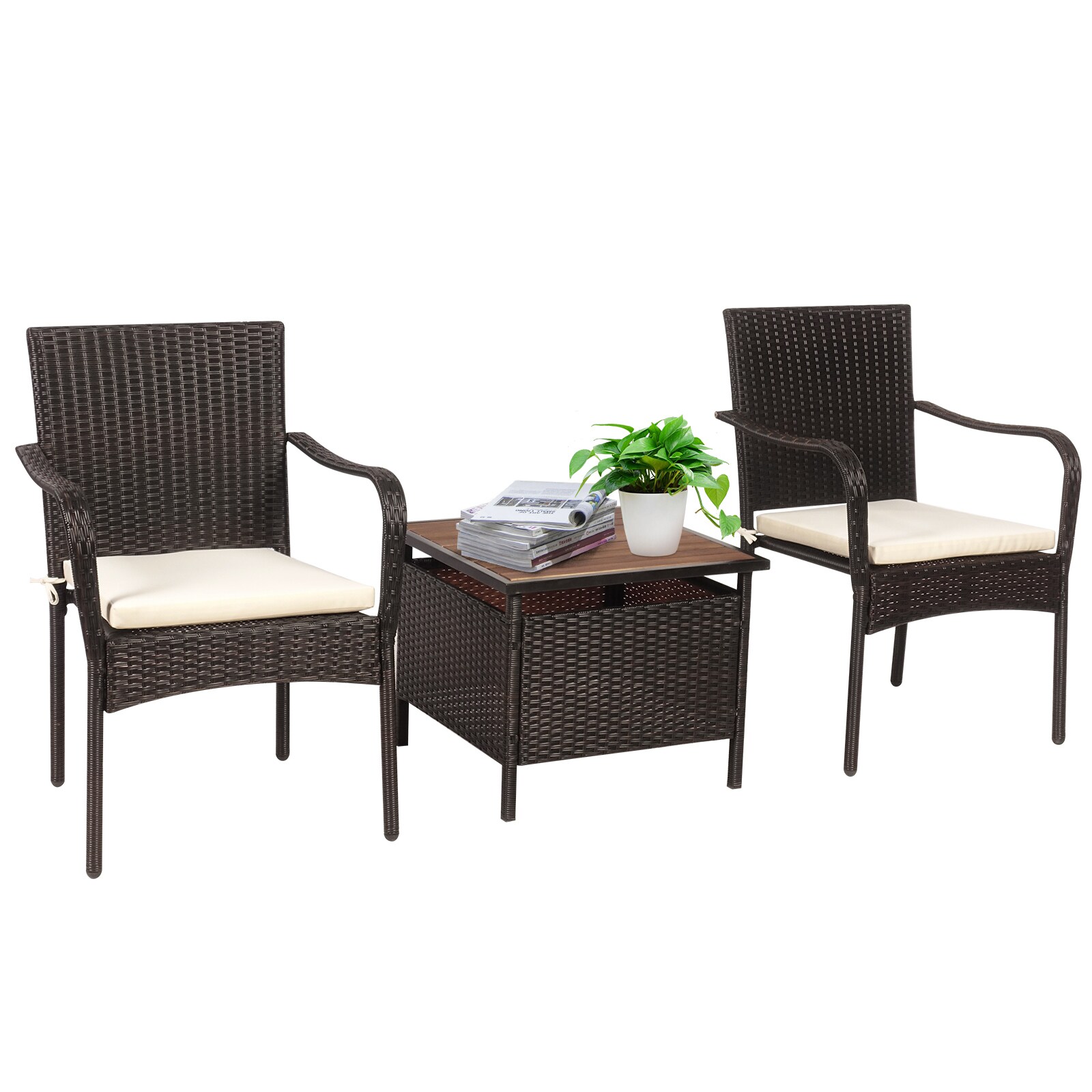 2 seater bistro rattan set