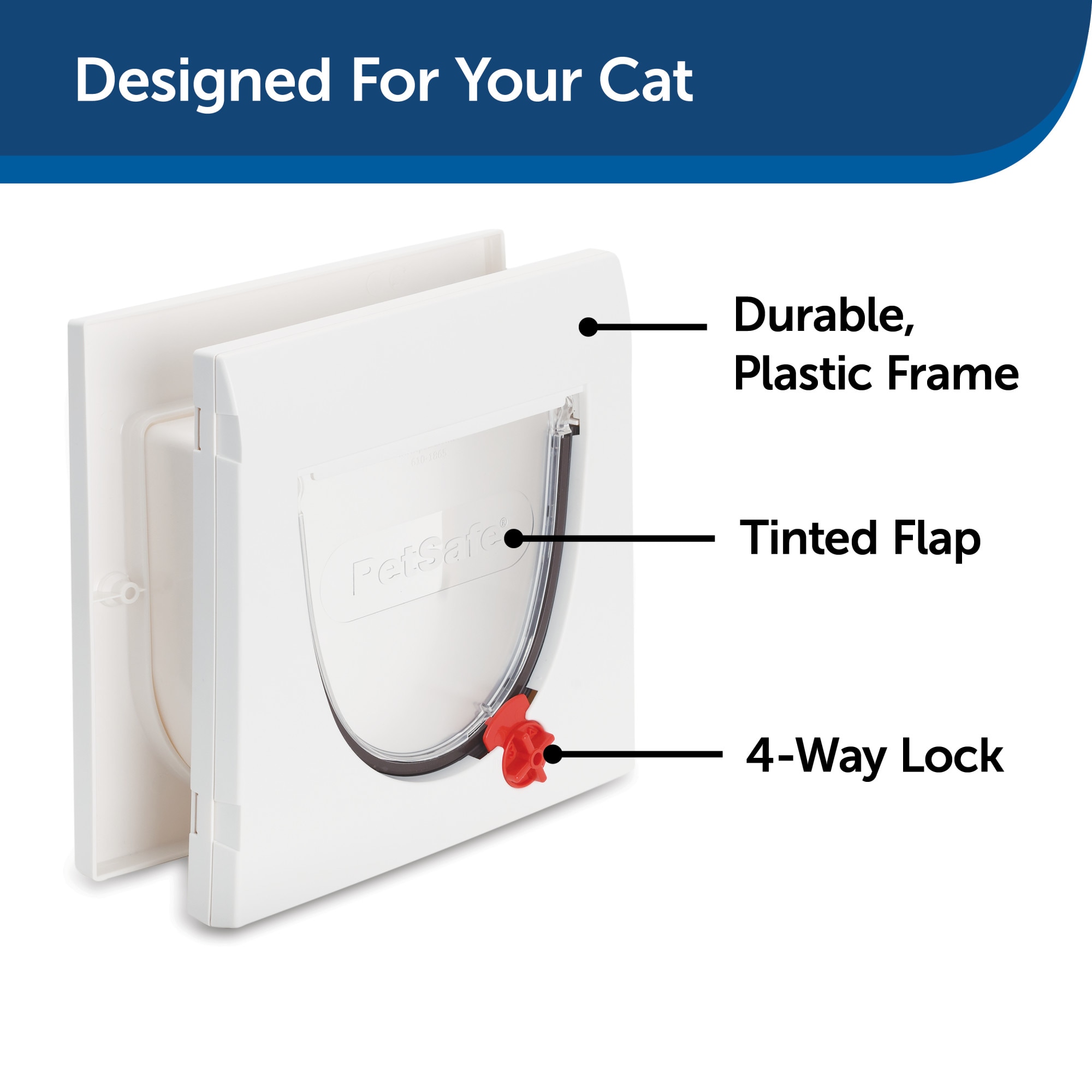 PetSafe 14-1/4-in x 21-1/16-in White Plastic Large Dog/Cat Door for Wall in  the Pet Doors department at