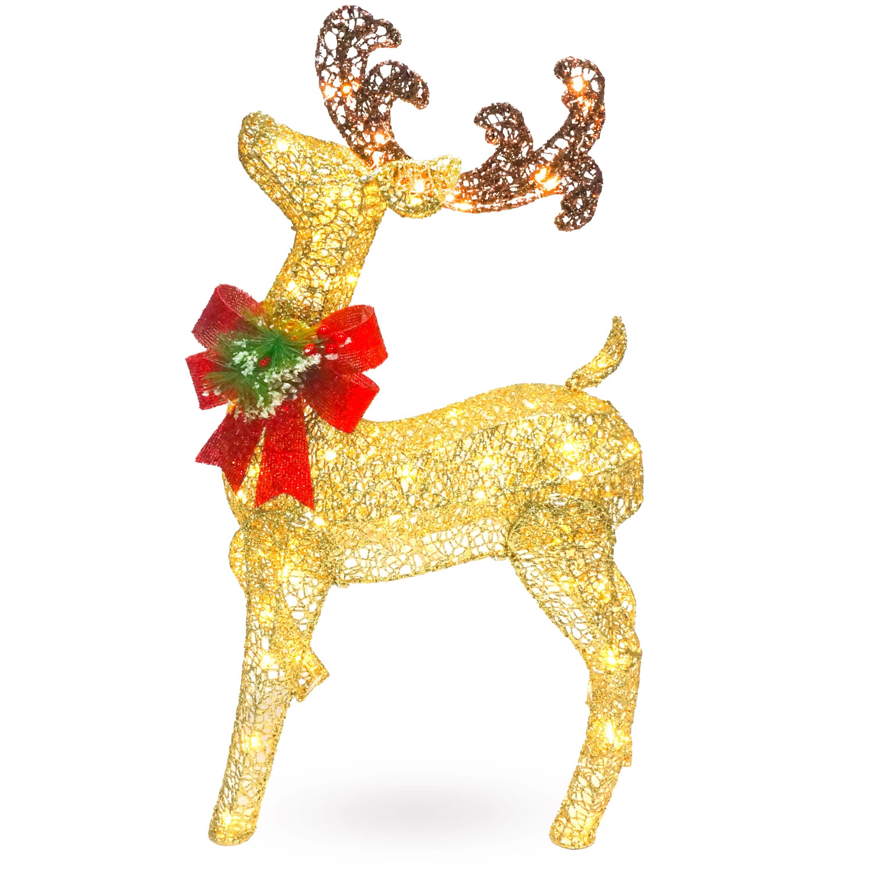 SYNCFUN 36-in Lighted Reindeer Electrical Outlet Christmas Decor In The ...