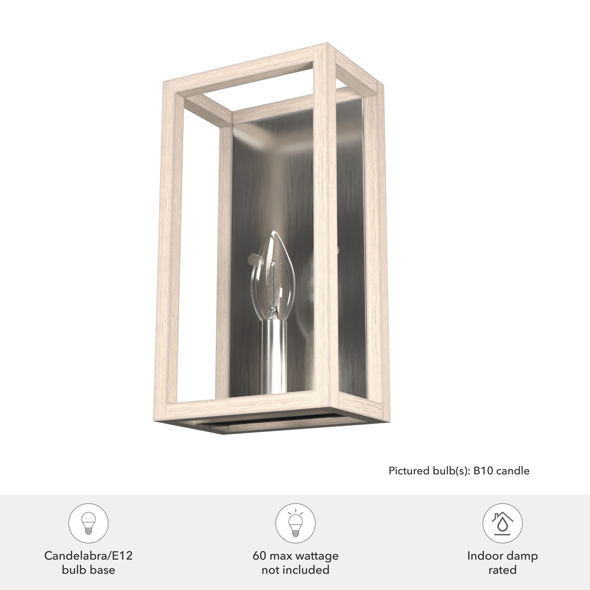 Elegant Brushed Nickel Dimmable Wall Sconce, Direct & Plug-In Electric