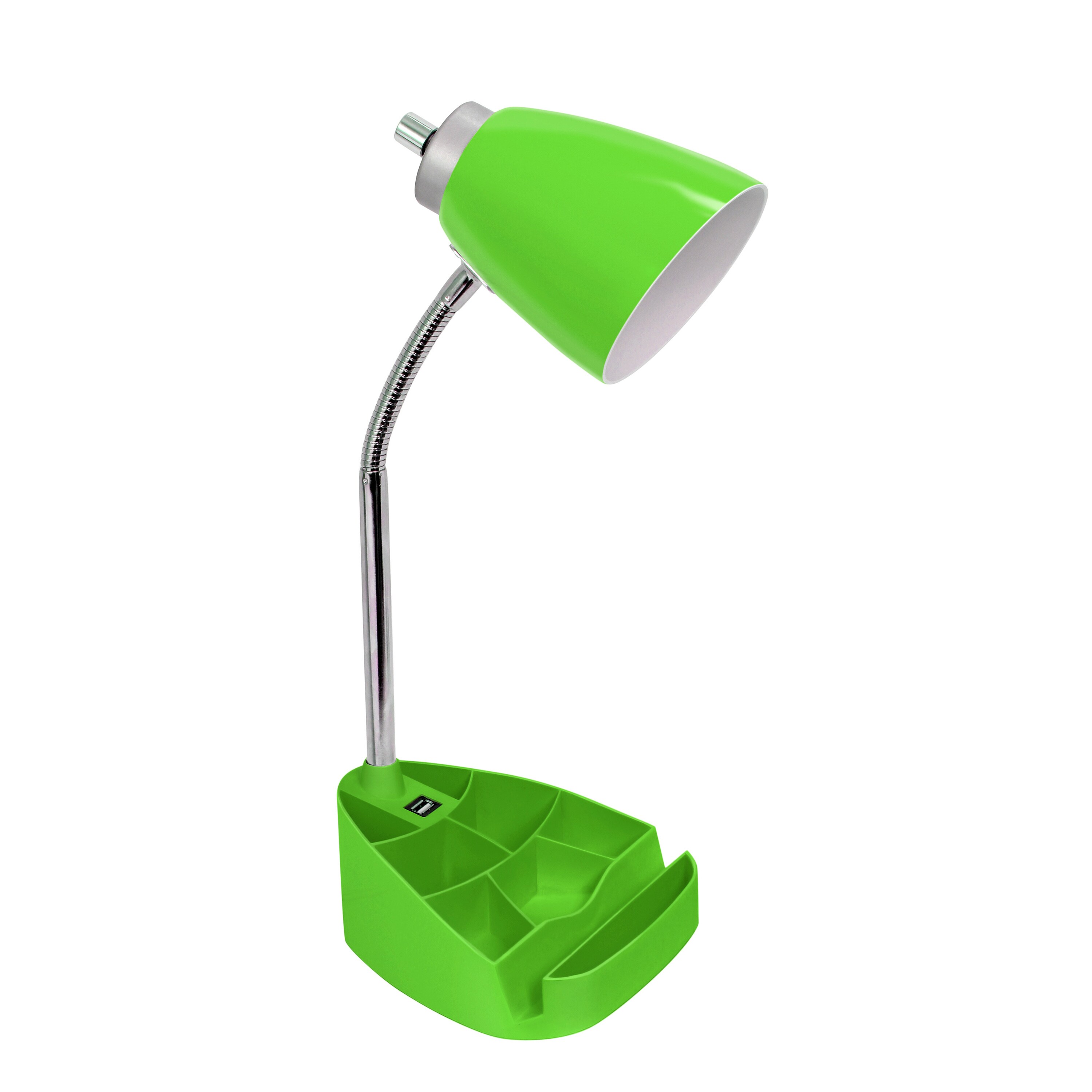 Creekwood Home CWD-1004-GR Sleek Essentials 18.5-in Green Rotary switch Standard Desk Lamp with Plastic Shade