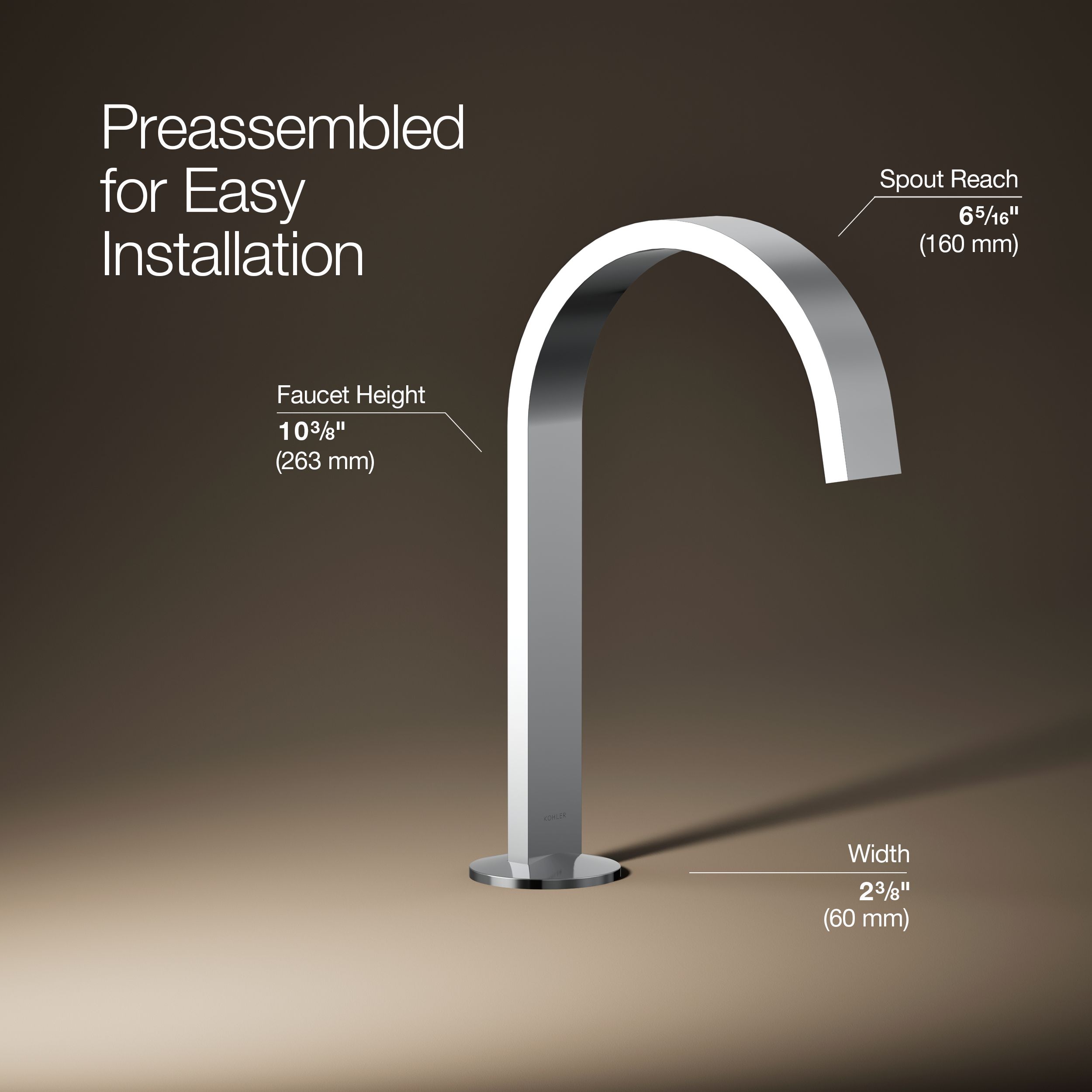 KOHLER K-77968-CP Lavatory-Faucets - View #3