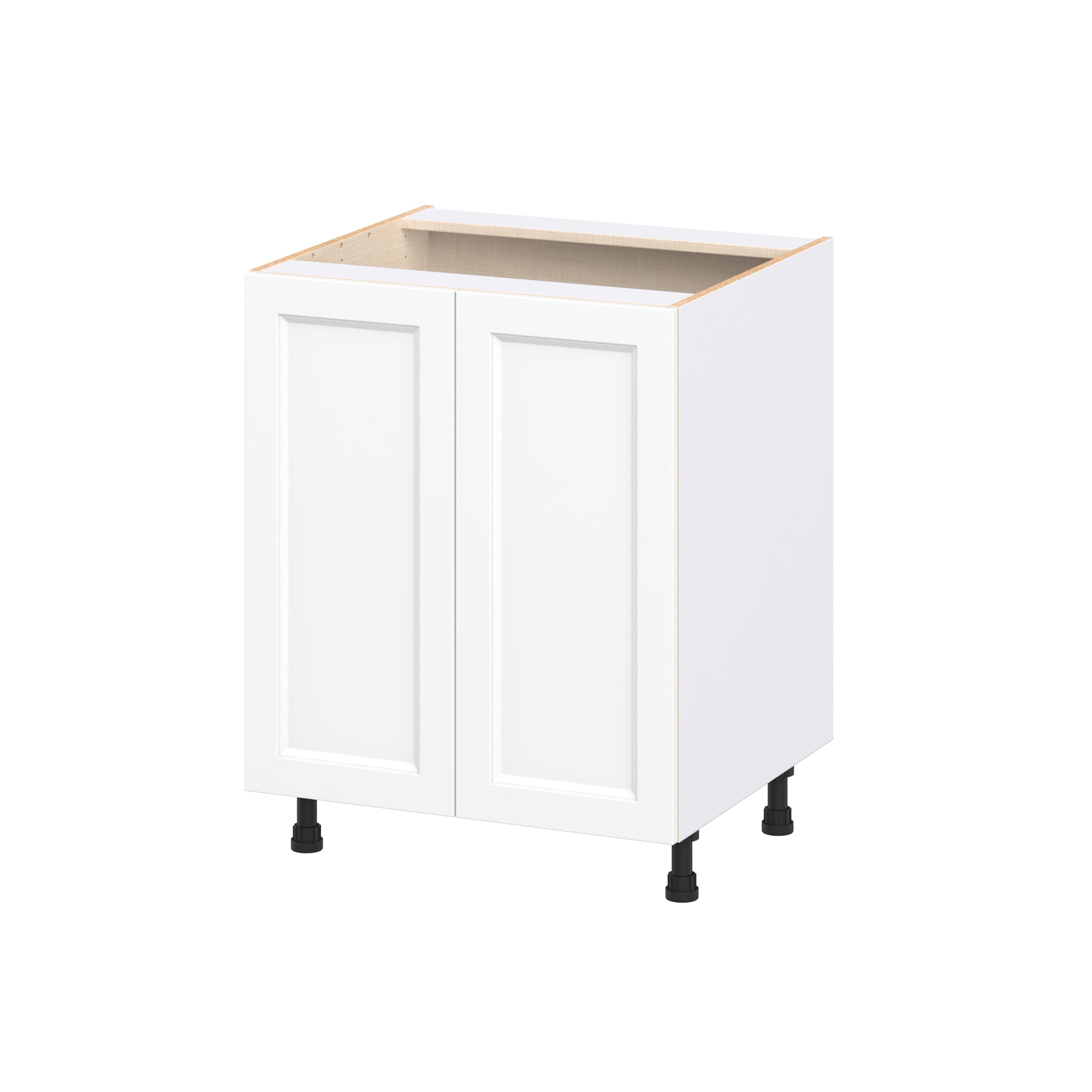 Hugo&Borg DSSB27FH-RI Riviera 27-in W x 34.5-in H x 24.5-in D Bright White Sink Base Fully assembled Cabinet Recessed Panel Shaker