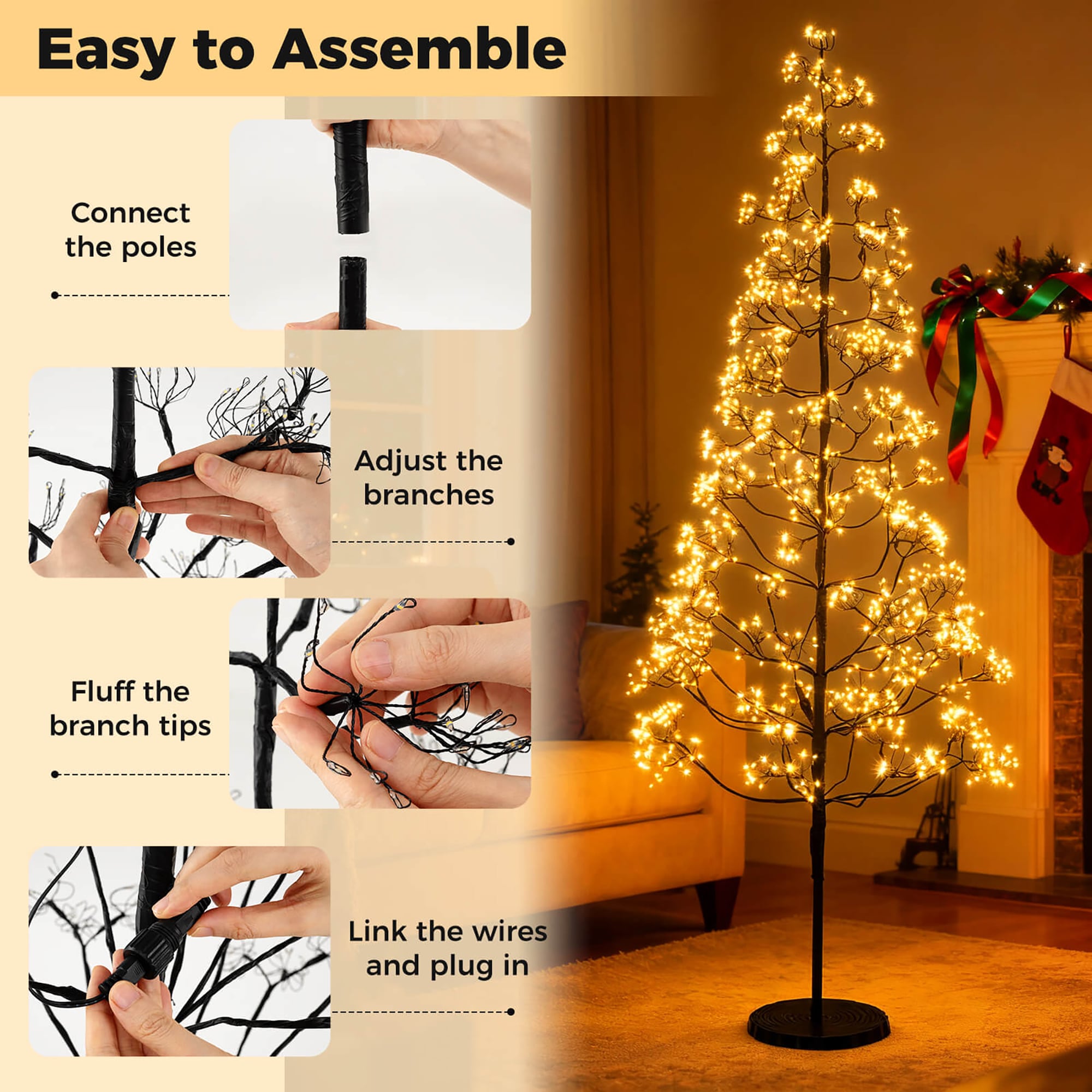 Costway HCST10498 Table-Christmas-Decorations - View #5