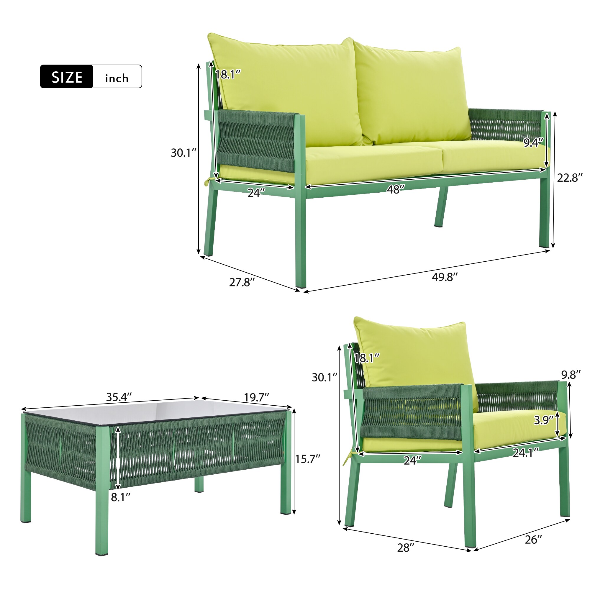 Nestfair HPKK003E Patio-Conversation-Sets - View #8