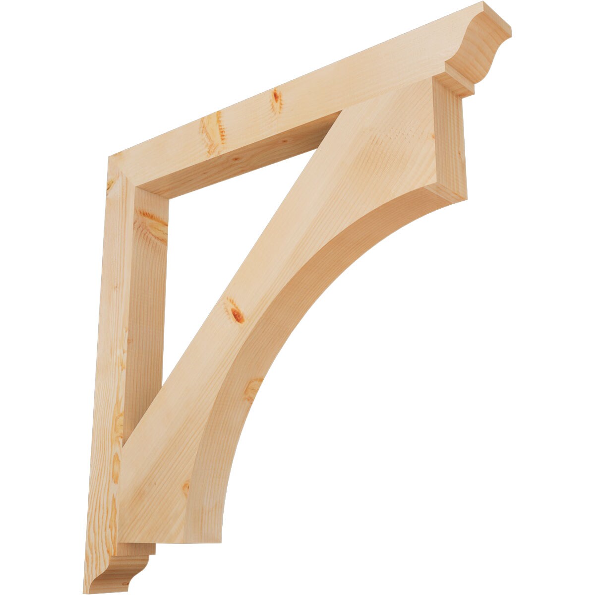 Ekena Millwork BKT04X38X38WTL01SDF Westlake traditional smooth 3-1/2-in x 38-in x 38-in Douglas fir Brown Wood Standard bracket