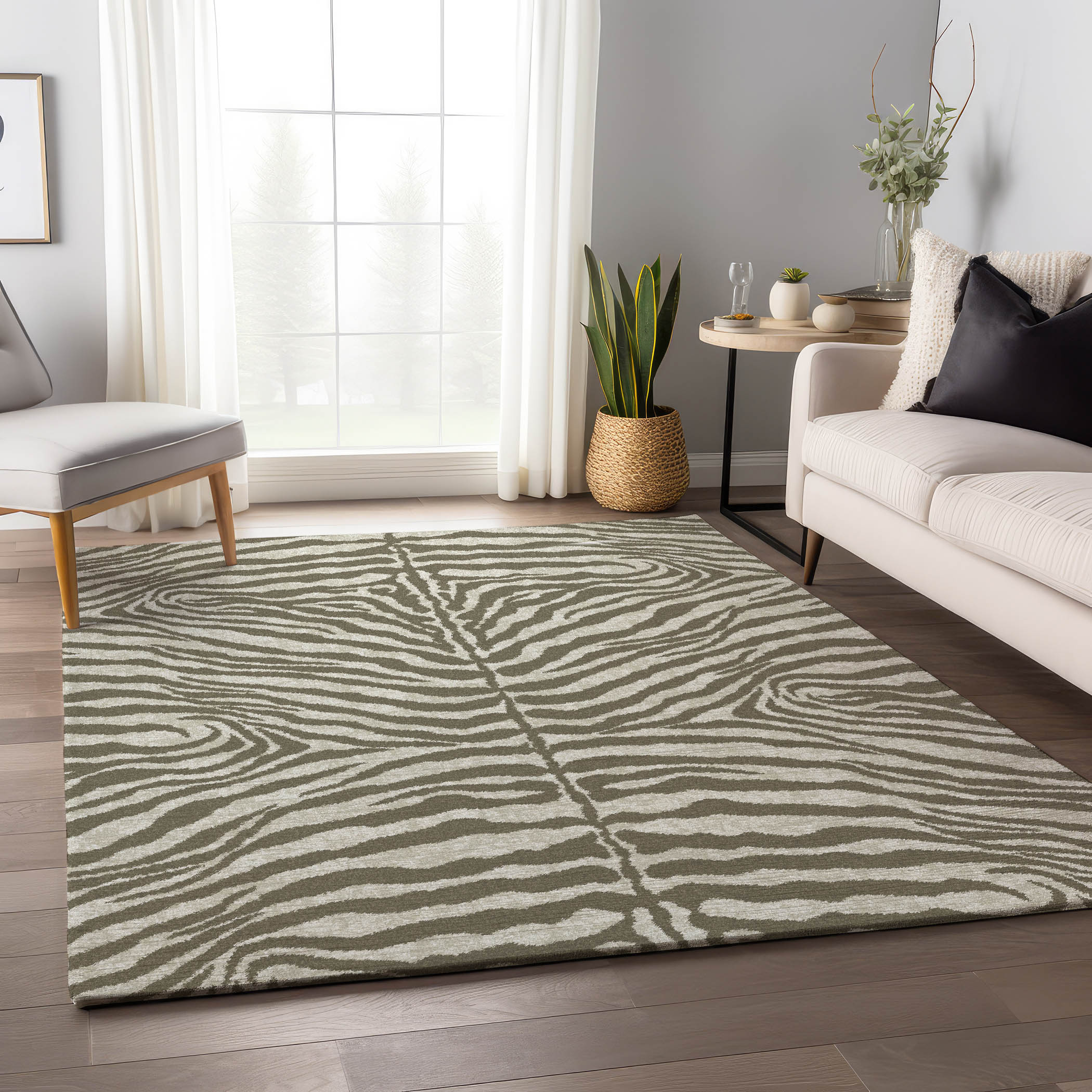 Addison Rugs AMF42TA3X5 Mayfield AMF42TA 3 x 5 (ft) Loomed Polyester Taupe Rectangular Indoor Abstract Machine washable Area rug