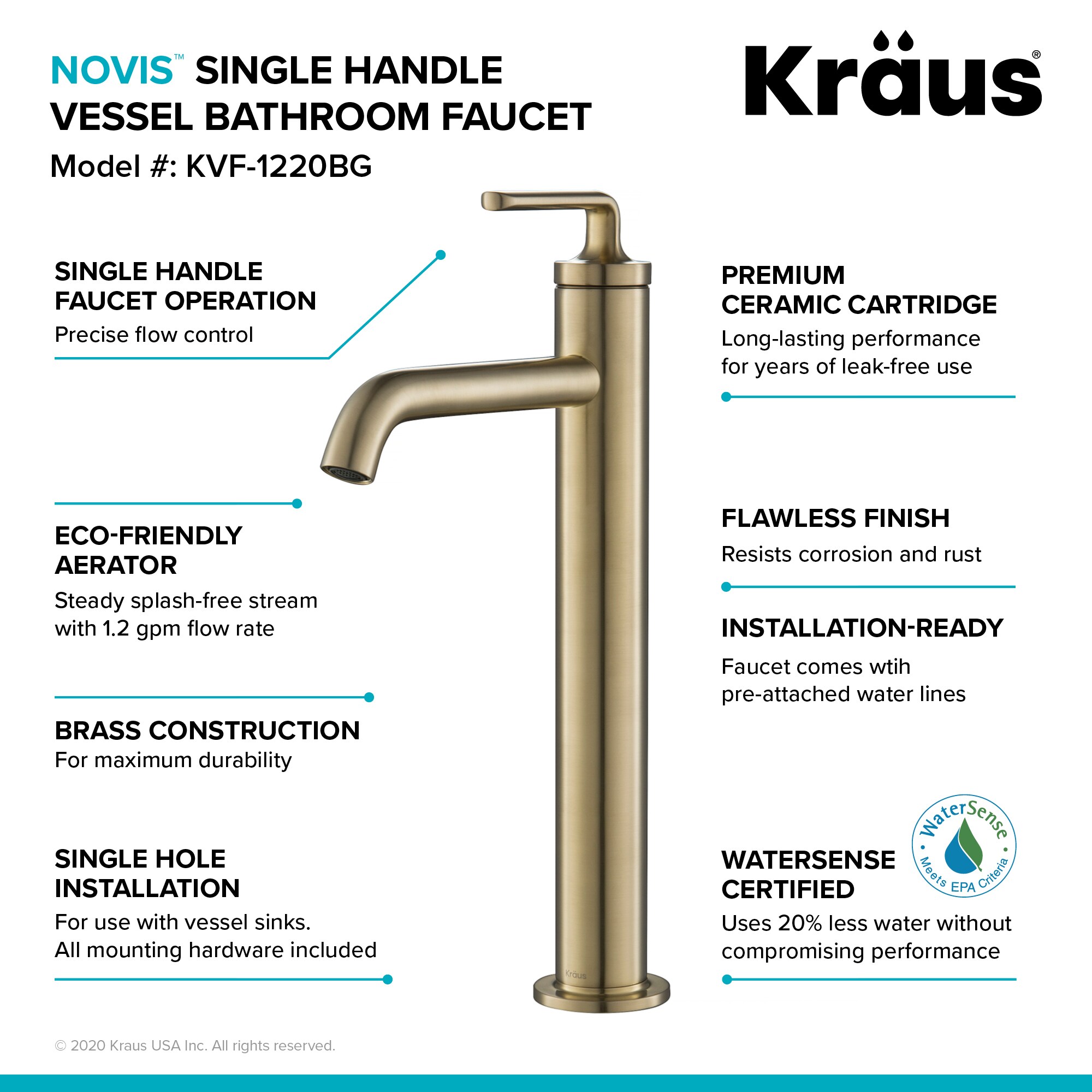 Kraus KVF-1220BG-2PK Lavatory-Faucets - View #4