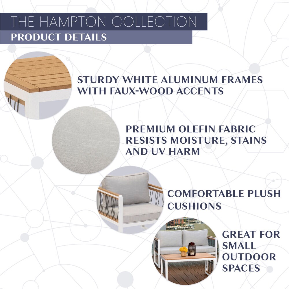 Mod Furniture HAMPTON4PC-GRY Patio-Conversation-Sets - View #3