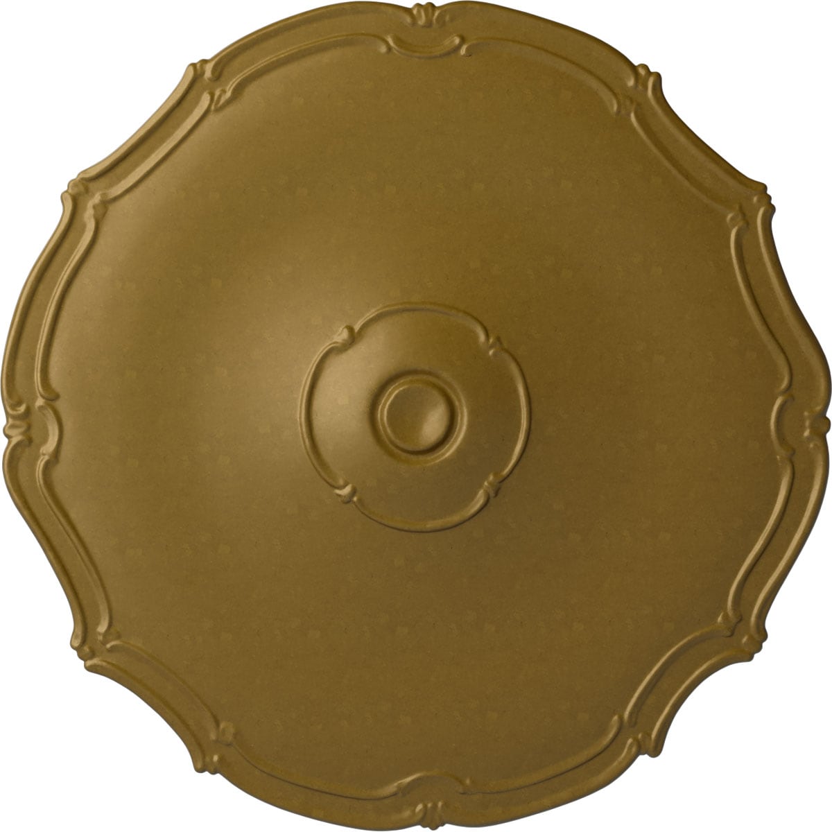 Ekena Millwork CM18POGLS Pompeii 18.875-in W x 18.875-in L Painted Gold Polyurethane Whole Ceiling Medallion